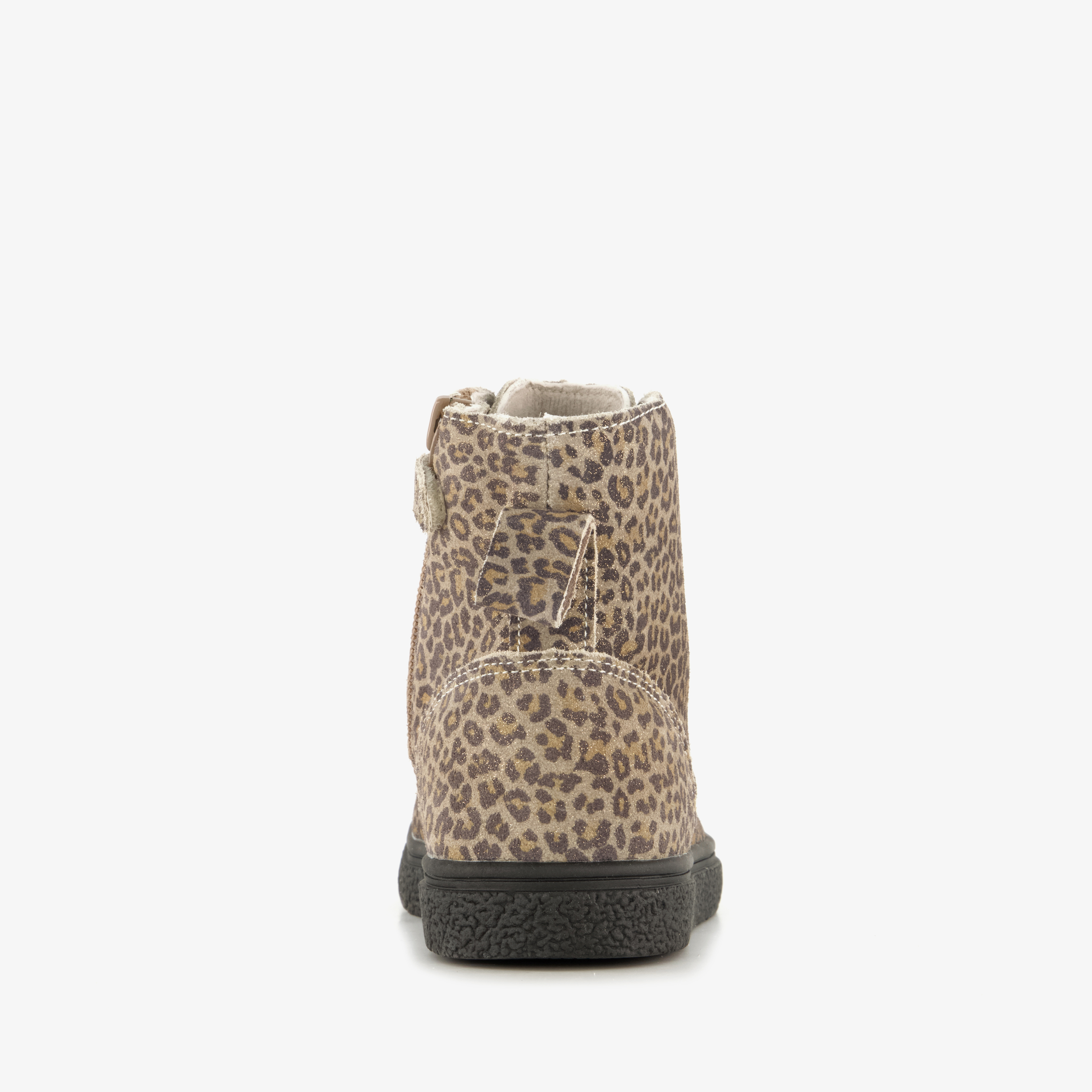Stap leren meisjes veterschoenen met panterprint bruin boots – foto 2