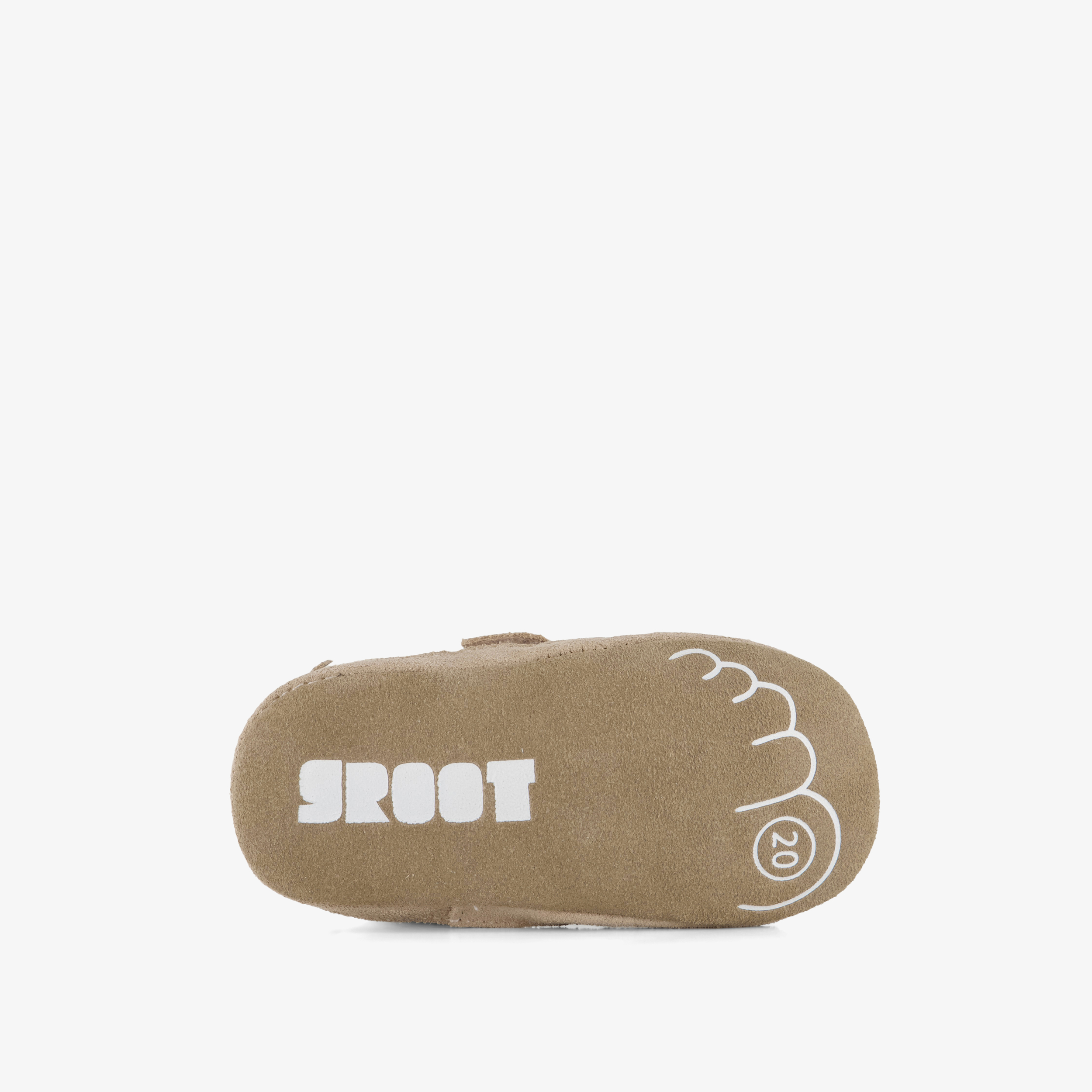 Groot suède babyschoenen met panterprint details beige meisjes – foto 3