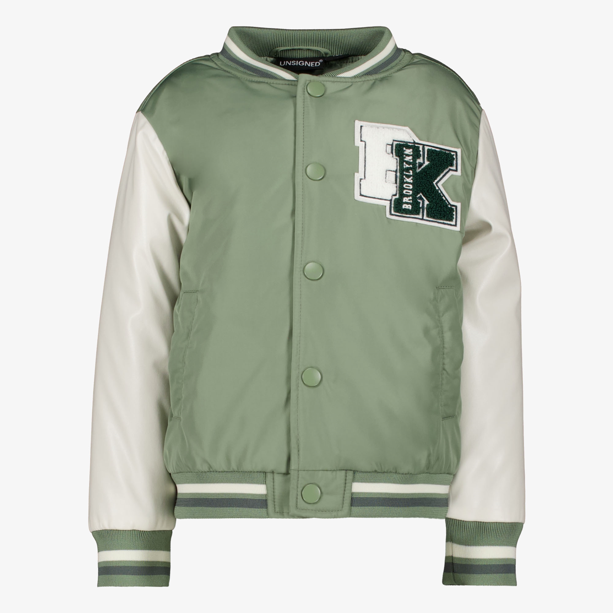 Unsigned jongens baseball bomberjack groen