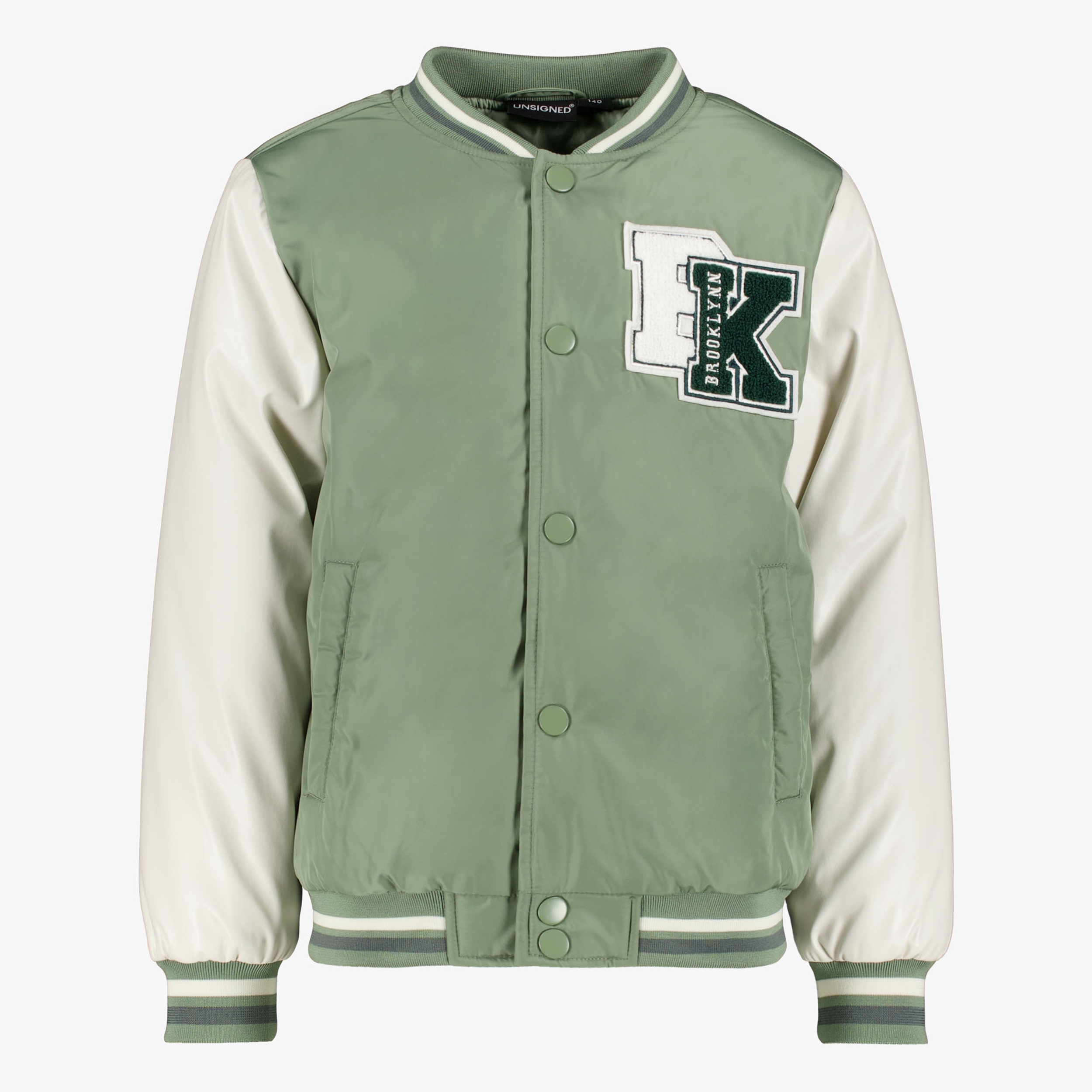 Unsigned jongens baseball bomberjack groen