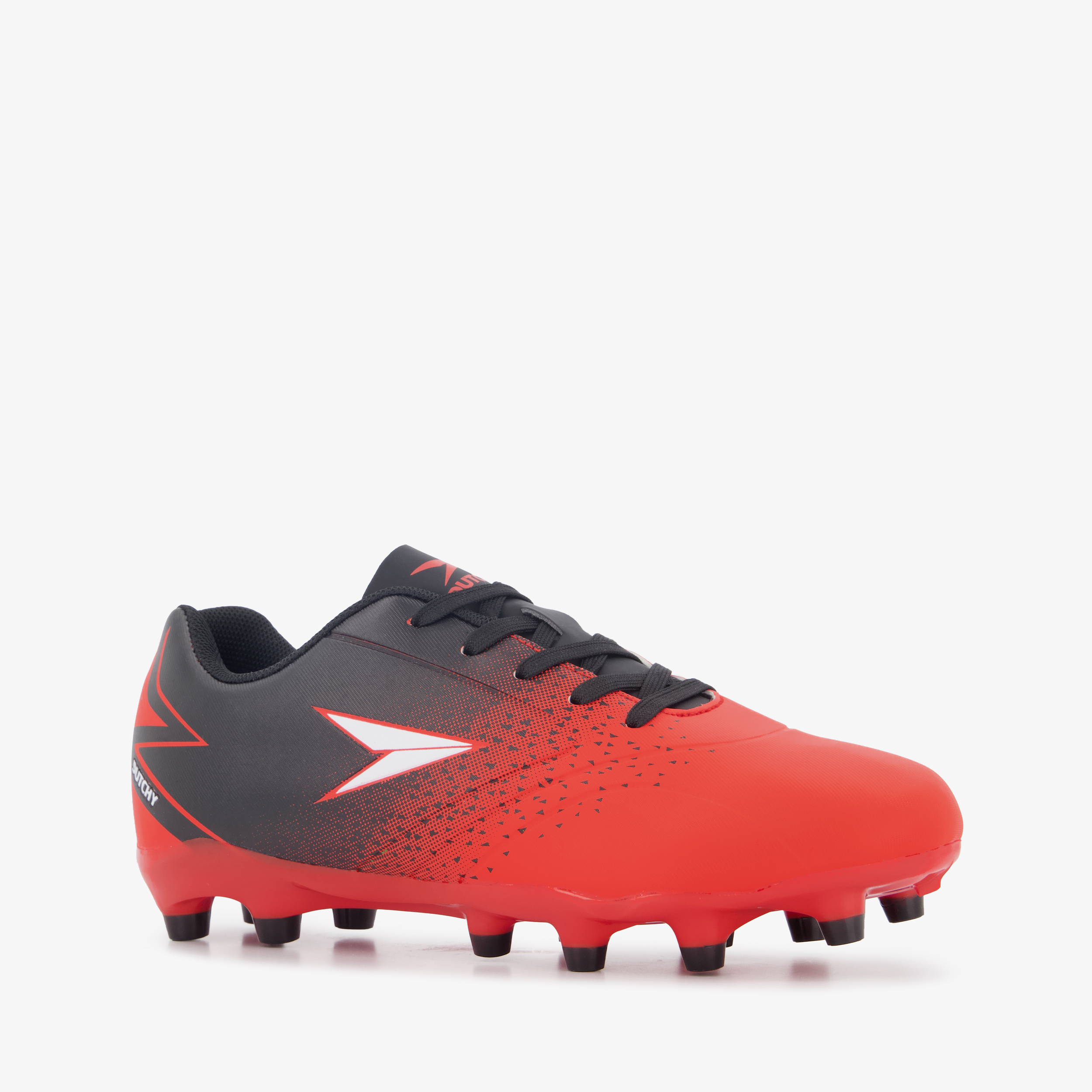 Dutchy FG kinder voetbalschoenen zwart rood