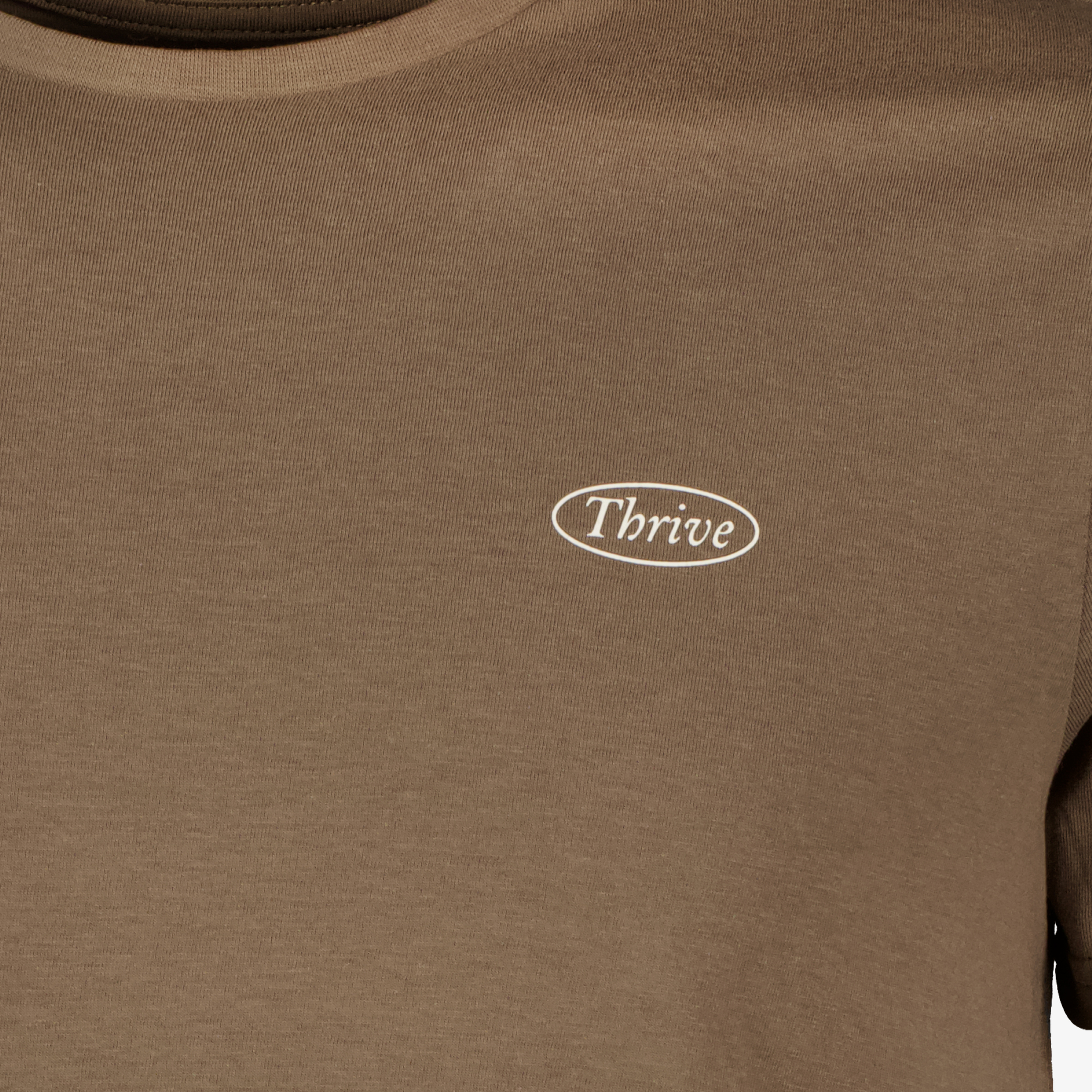 Unsigned heren T-shirt met backprint bruin t-shirts & tops – foto 2