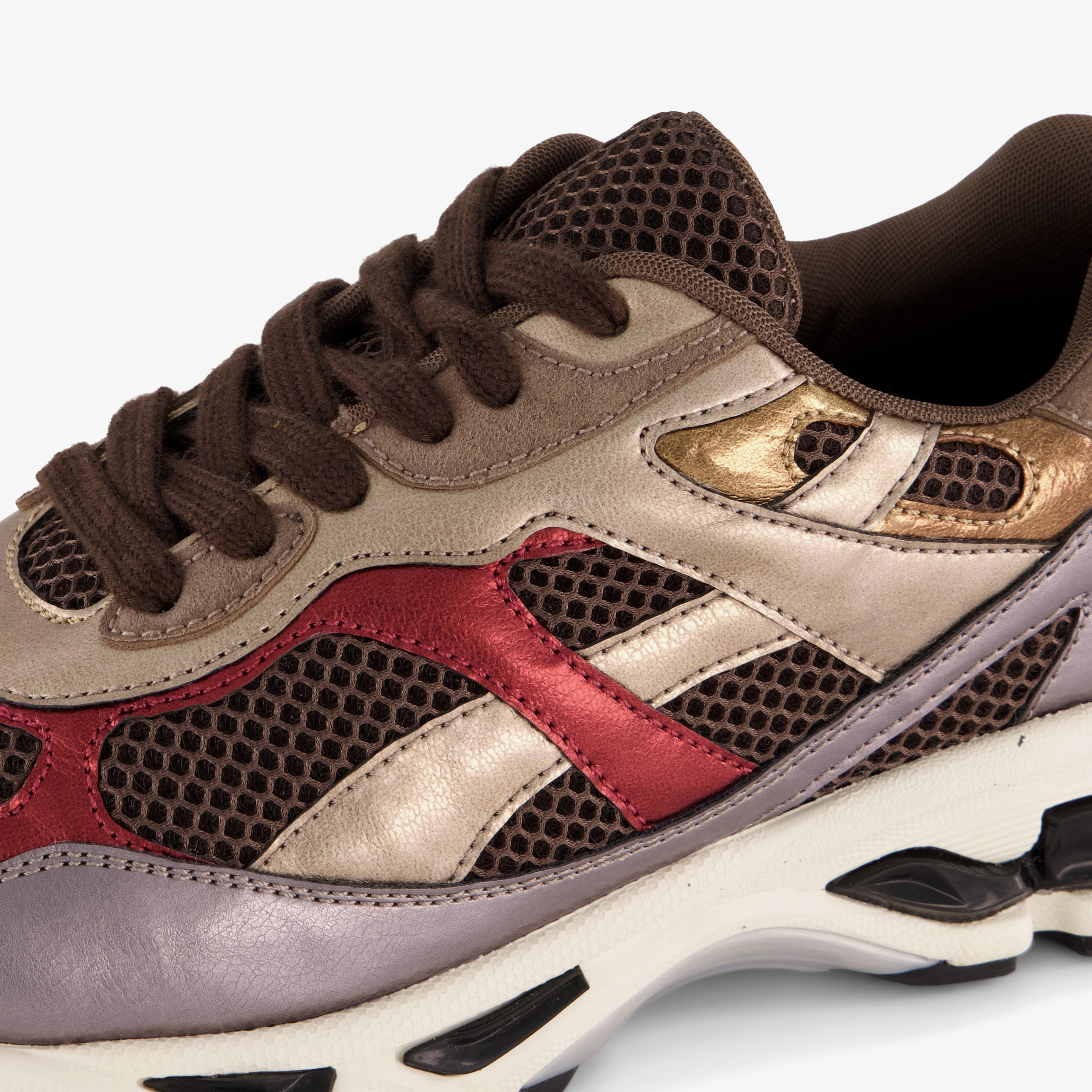 Blue Box dames sneakers bruin metallic – foto 5