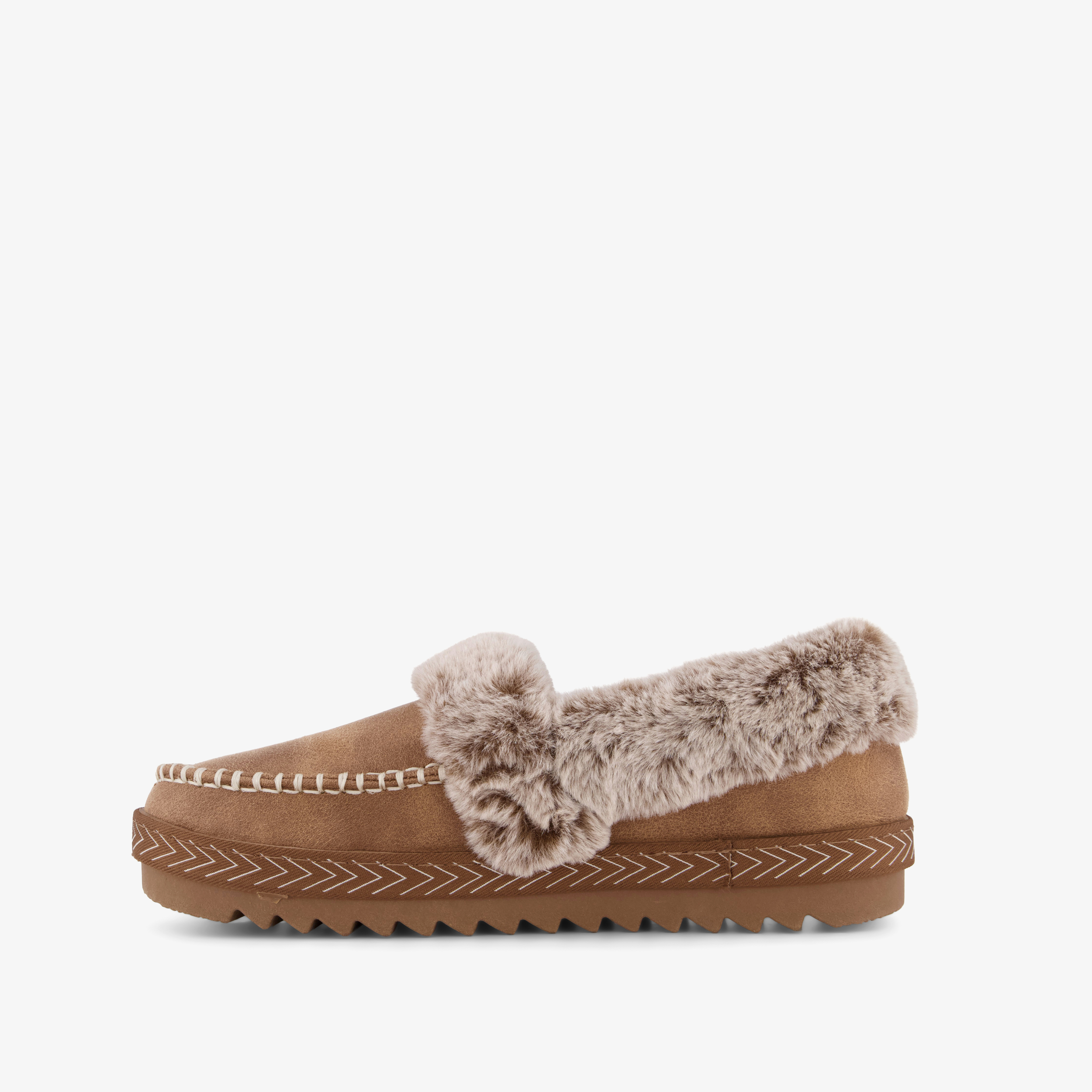 Skechers BOBS Cozy Kiss Snug Stitch sloffen voor dames - cognac