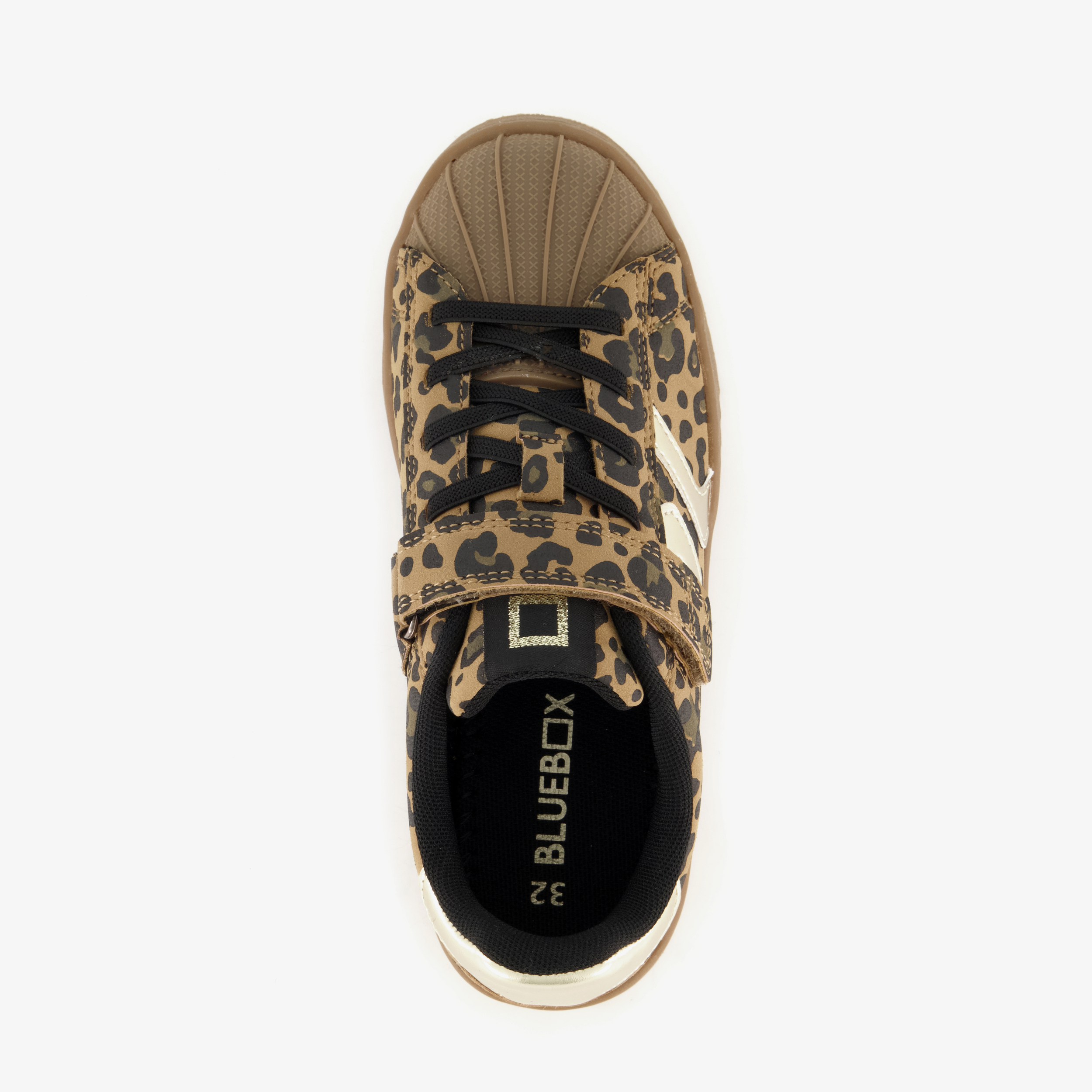 Blue Box meisjes sneakers met luipaardprint en metallic – foto 4