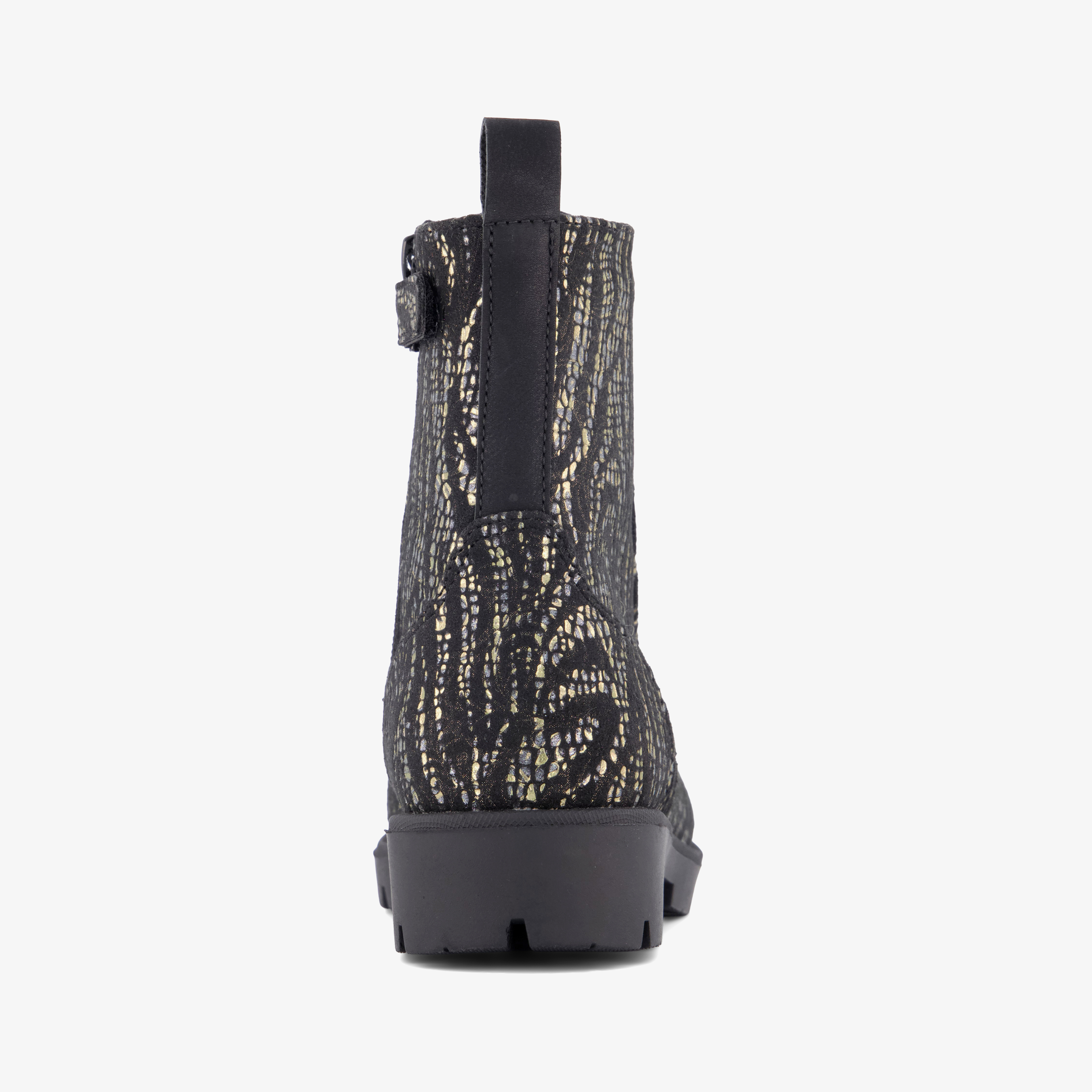 Blue Box meisjes veterboots met print zwart zilver – foto 2
