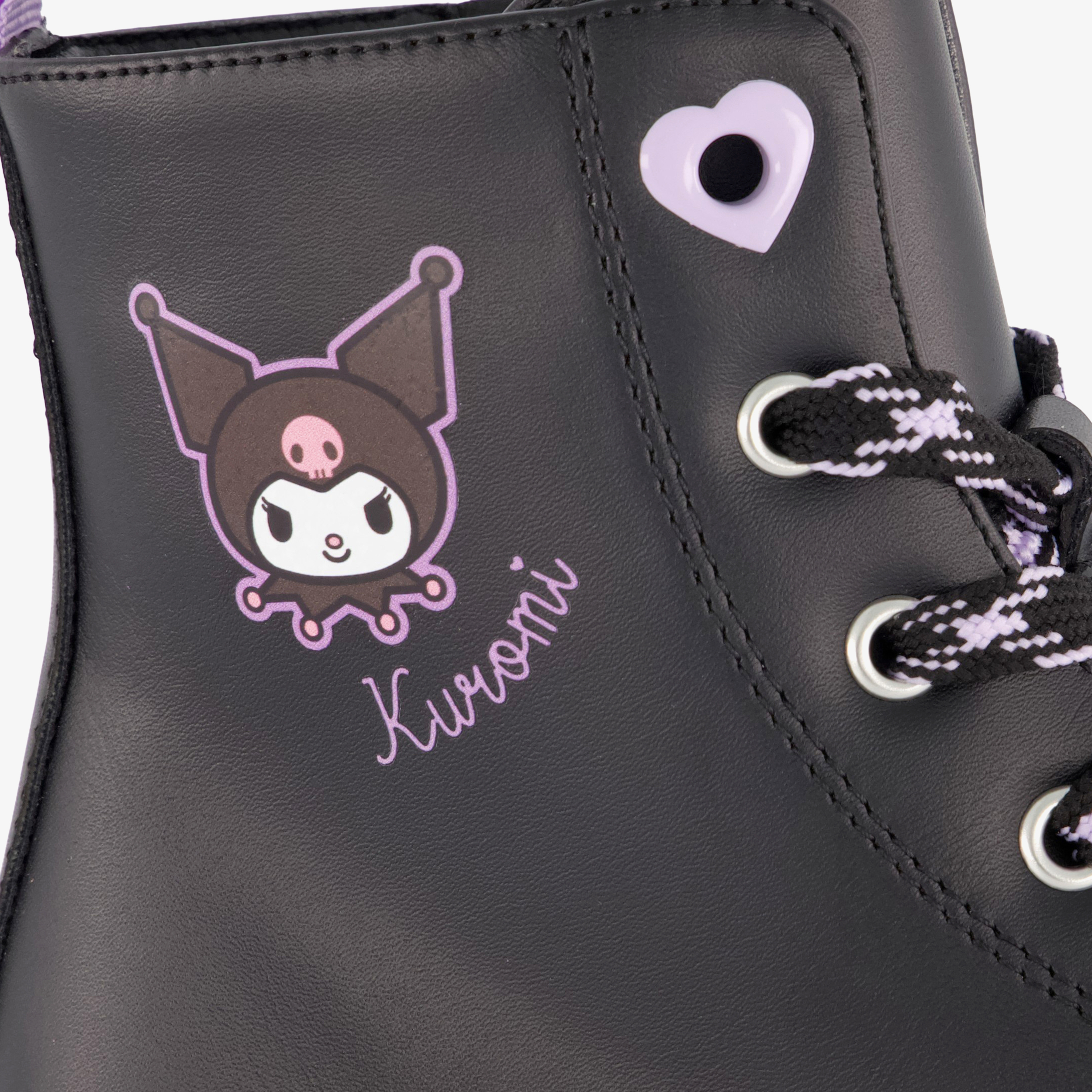 Hello Kitty meisjes veterboots met Kuromi opdruk zwart – foto 5