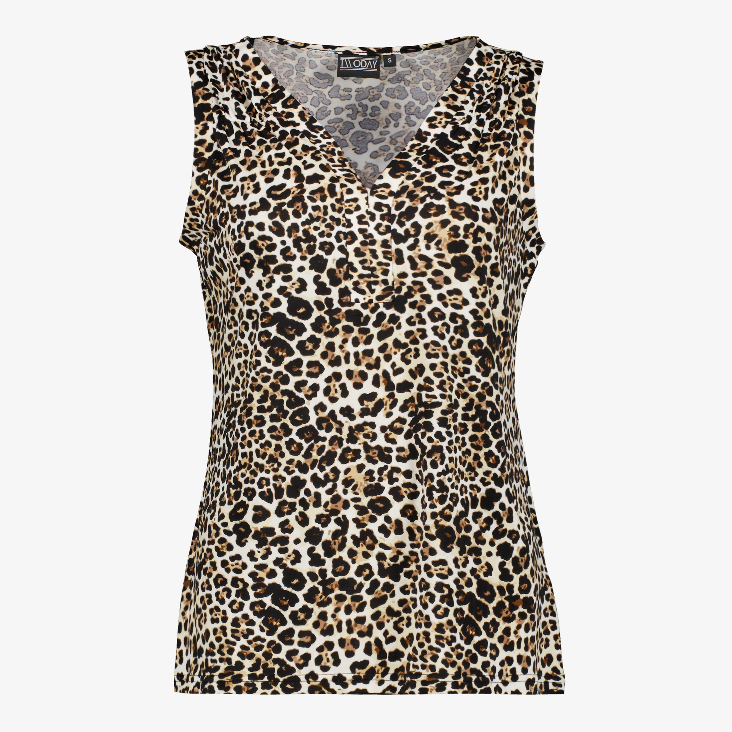 TwoDay dames top met panterprint bruin t-shirts & tops