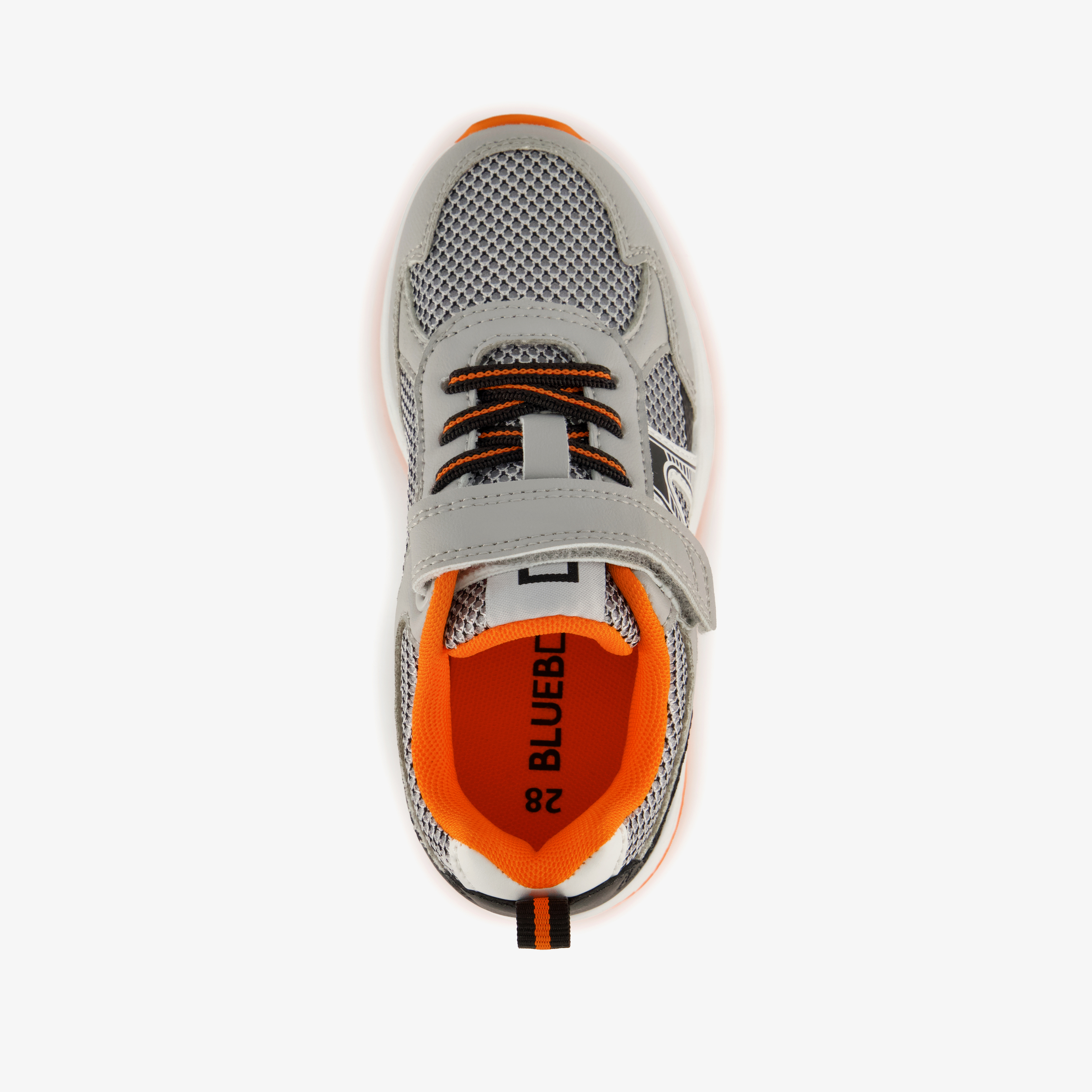 Blue Box jongens sneakers met airzool grijs oranje – foto 4
