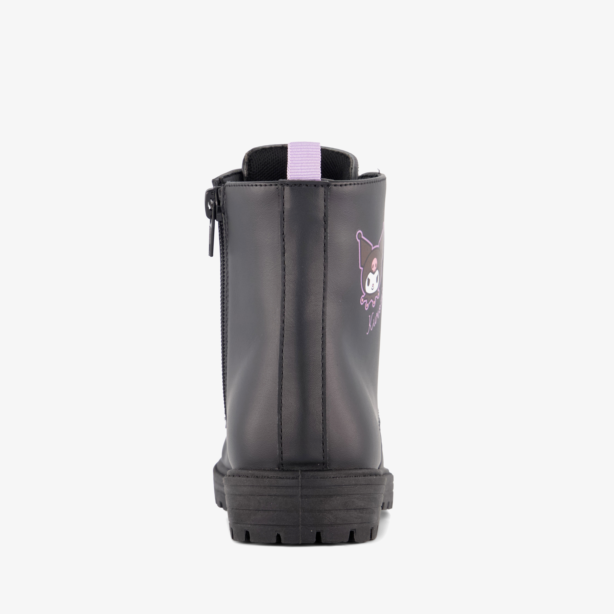 Hello Kitty meisjes veterboots met Kuromi opdruk zwart – foto 2