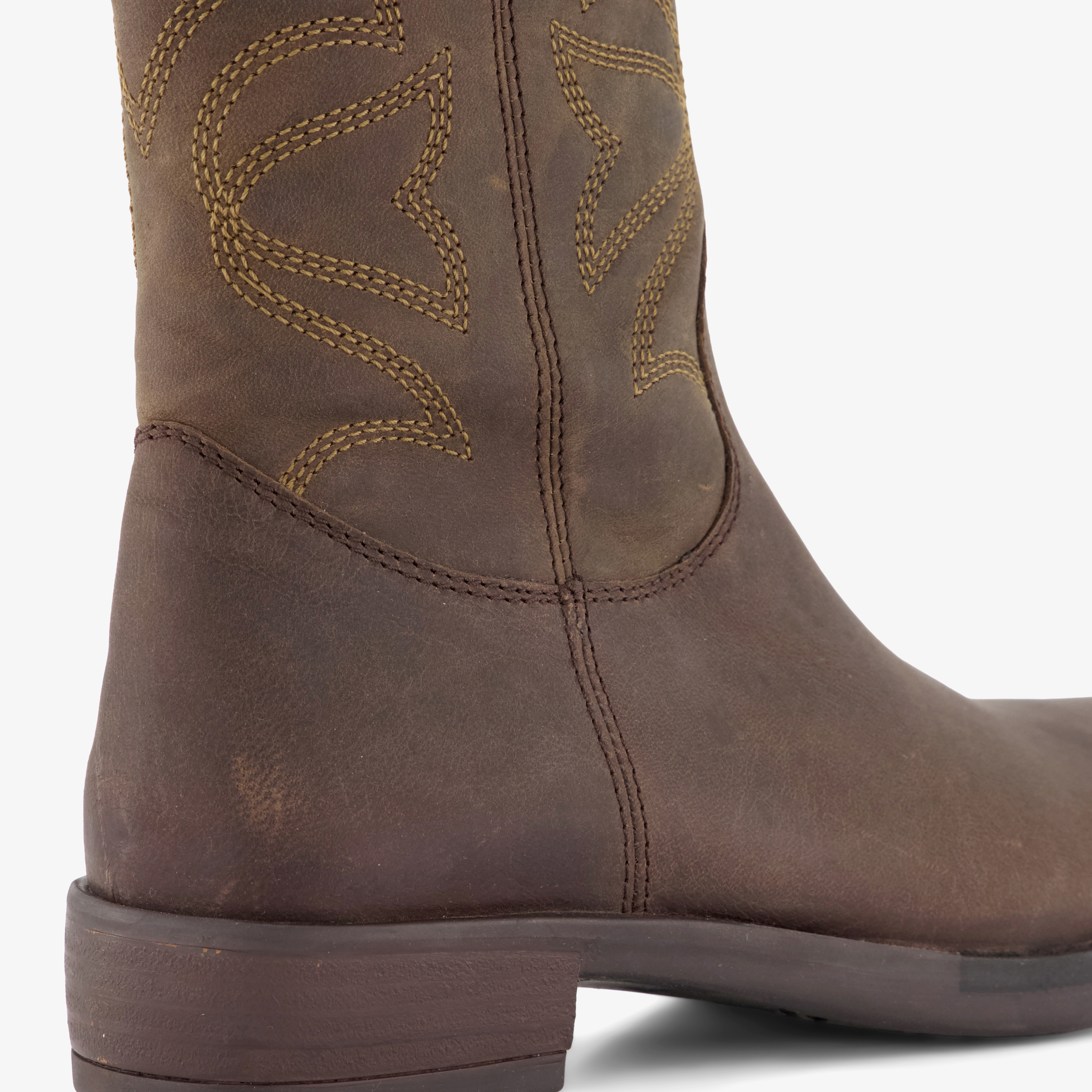 Groot leren cowboylaarzen meisjes bruin – foto 5