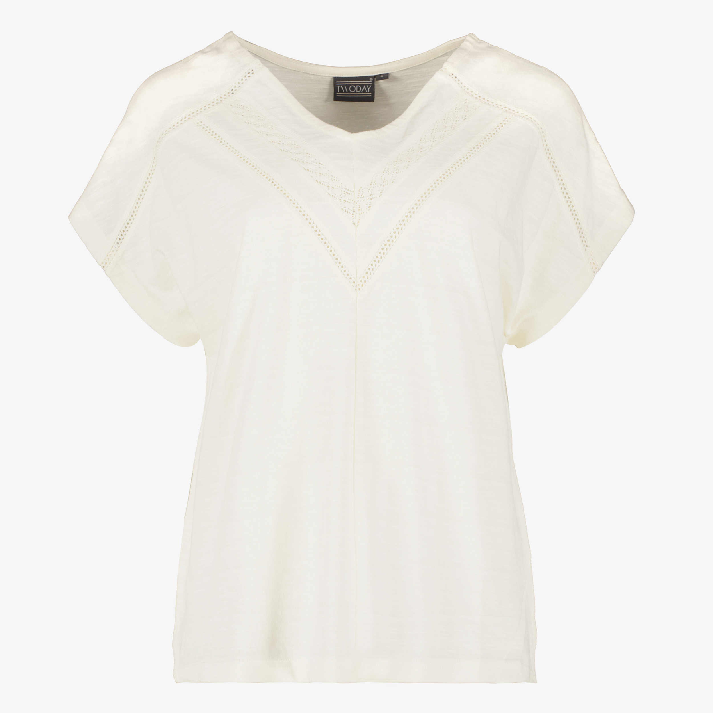 Twoday dames T-shirt wit met borduursels t-shirts & tops