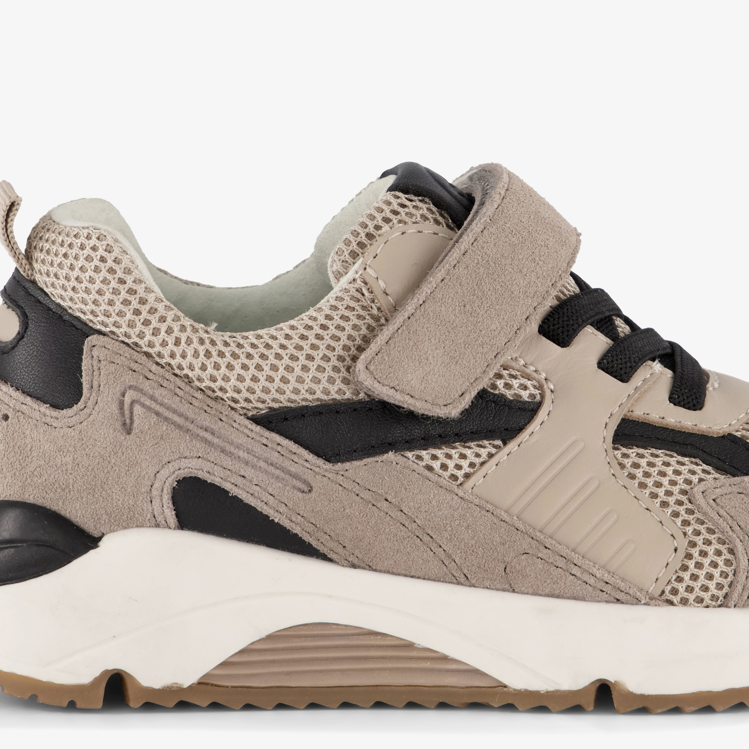 Stap suède jongens sneakers taupe – foto 5