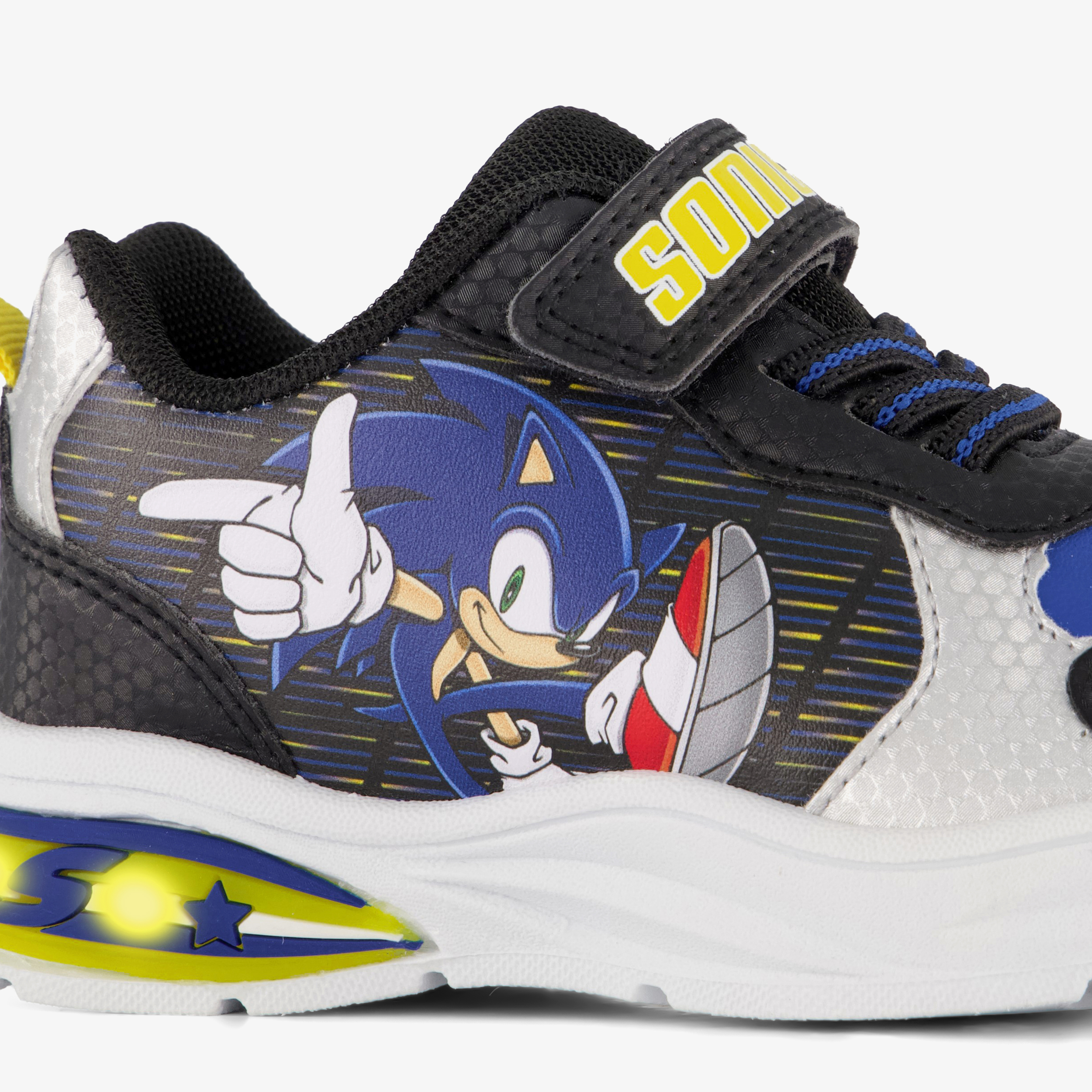 Sonic jongens sneakers zwart met lichtjes – foto 5
