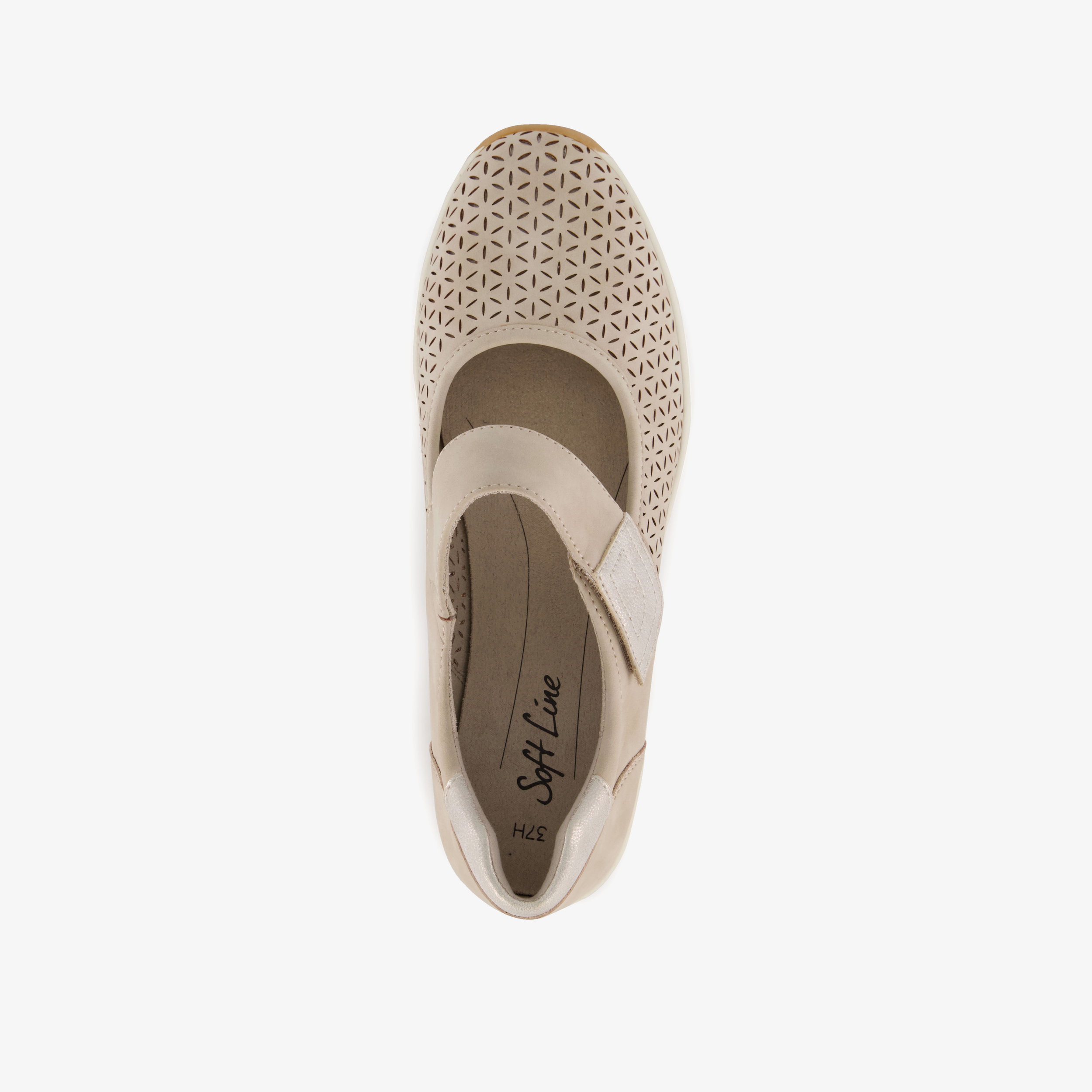 Softline dames instappers met H leest beige – foto 4