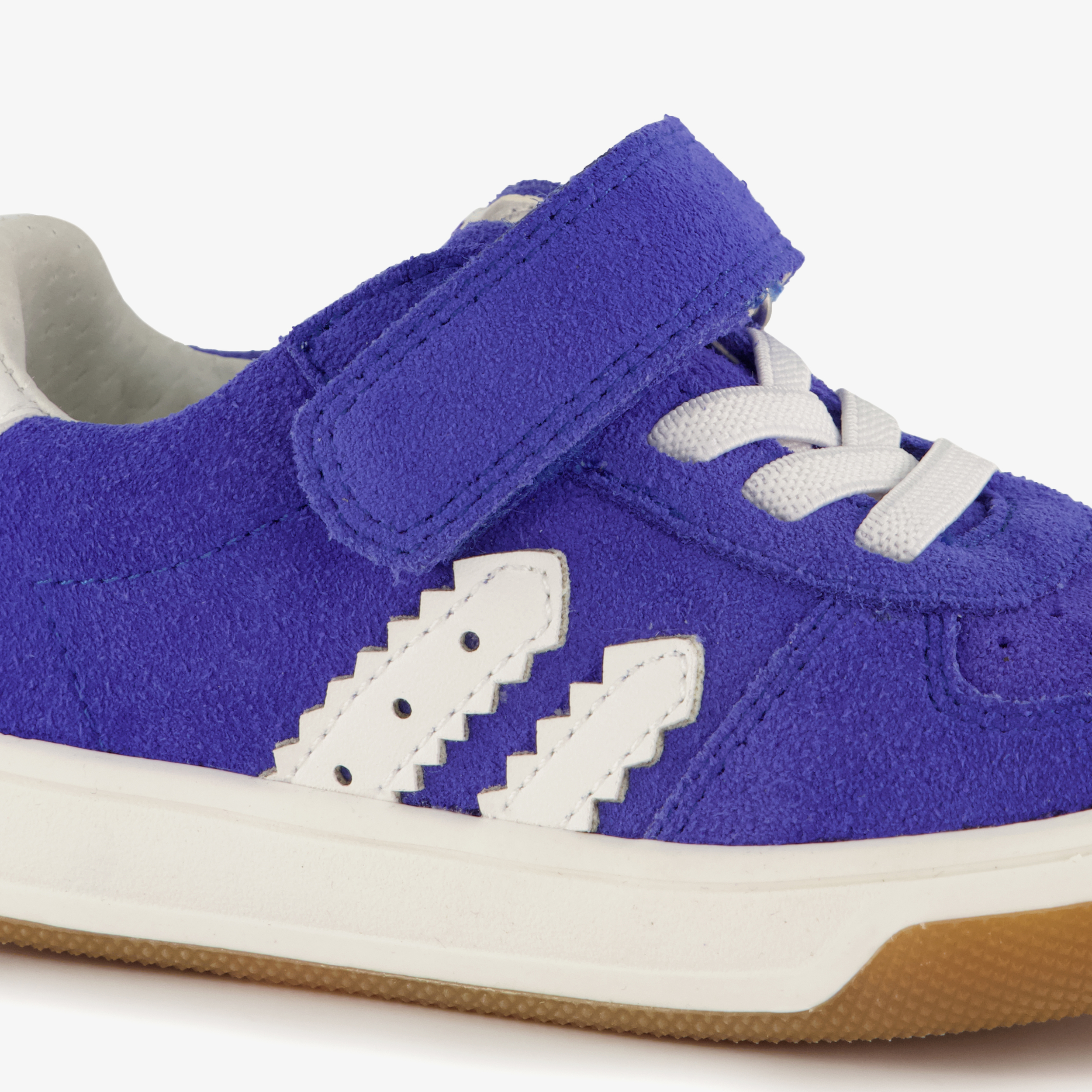 Stap suède jongens sneakers blauw wit – foto 5