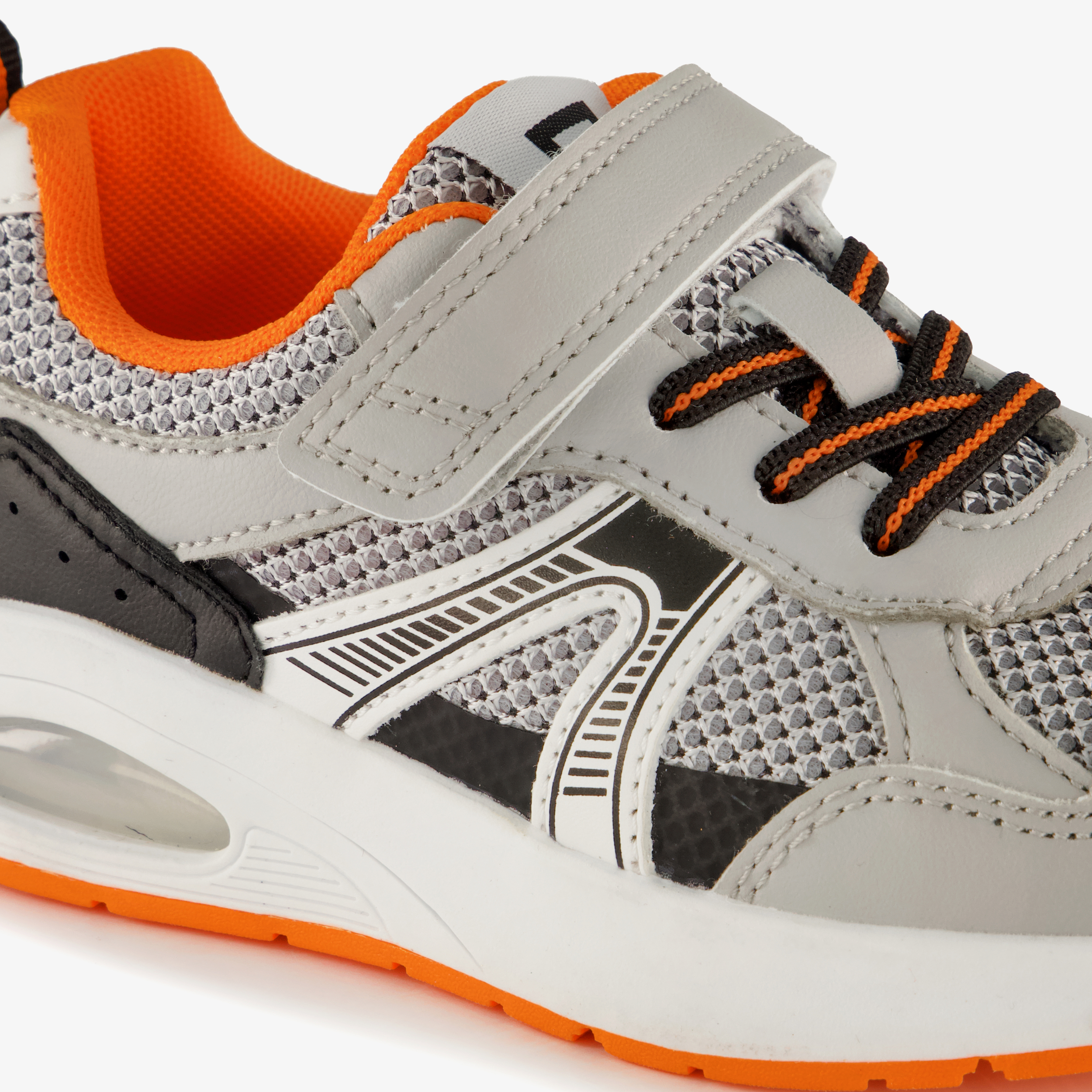 Blue Box jongens sneakers met airzool grijs oranje – foto 5