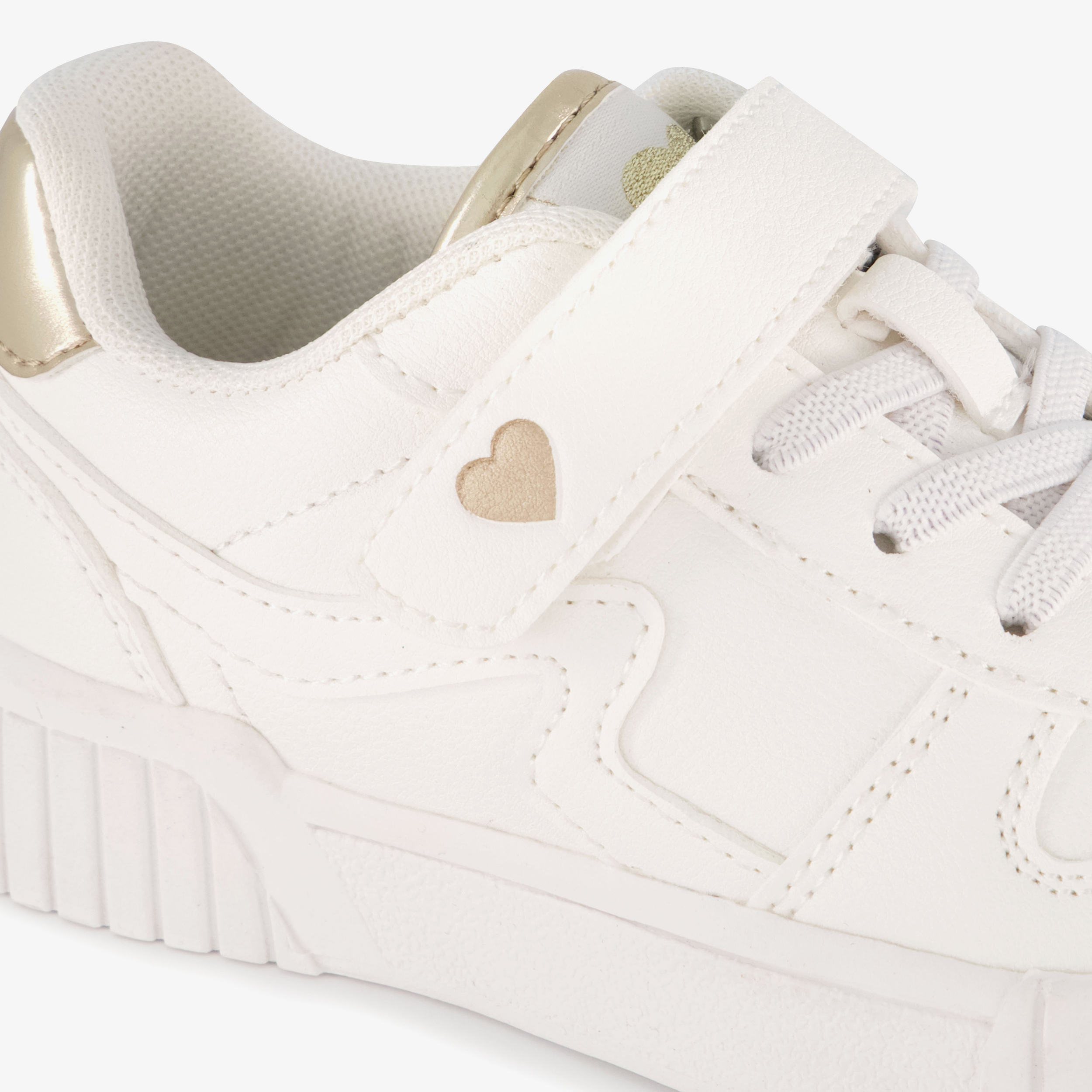Blue Box meisjes sneakers wit metallic goud – foto 5