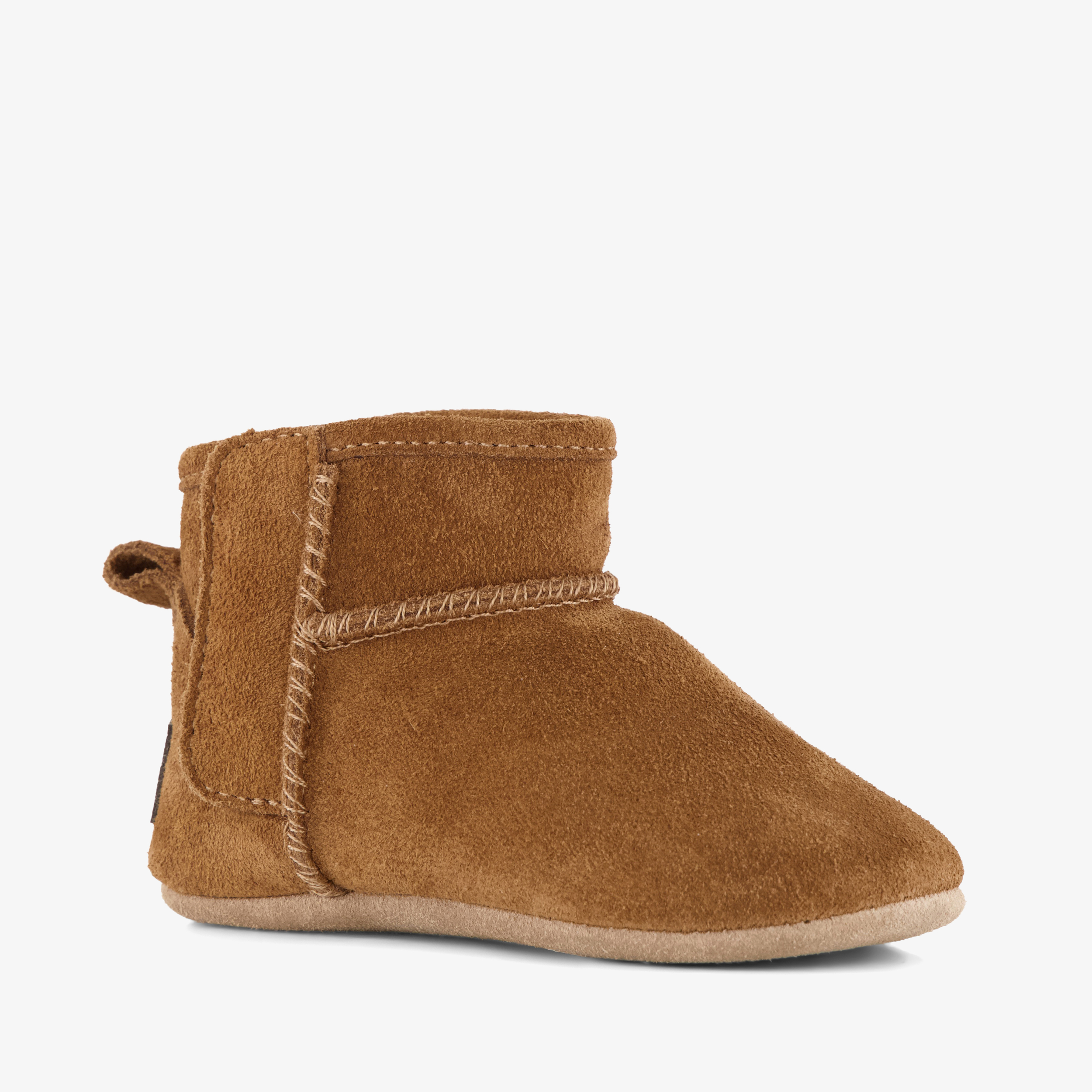 Groot suède babyschoenen bruin meisjes