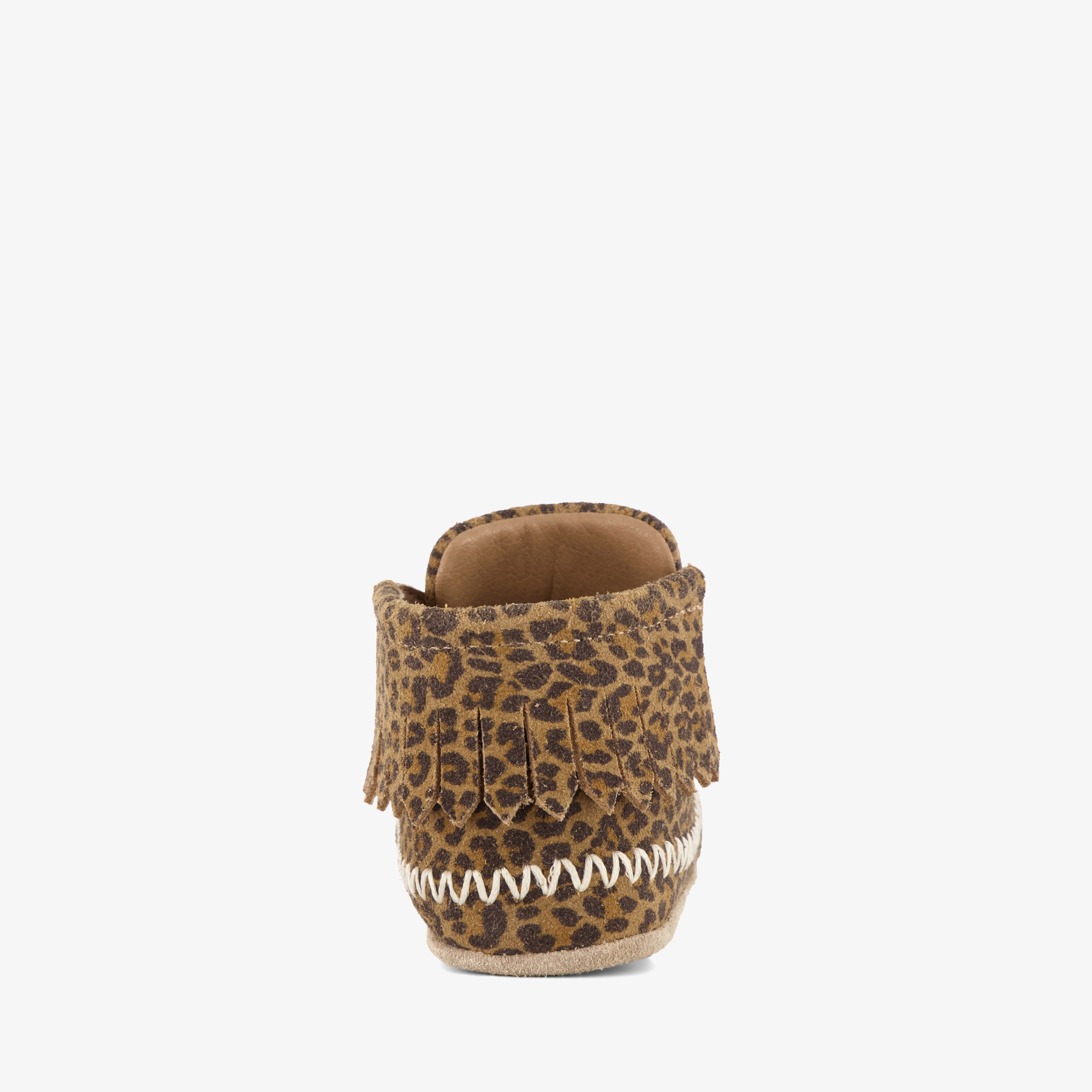 Groot leren babyschoenen met panterprint bruin meisjes – foto 2