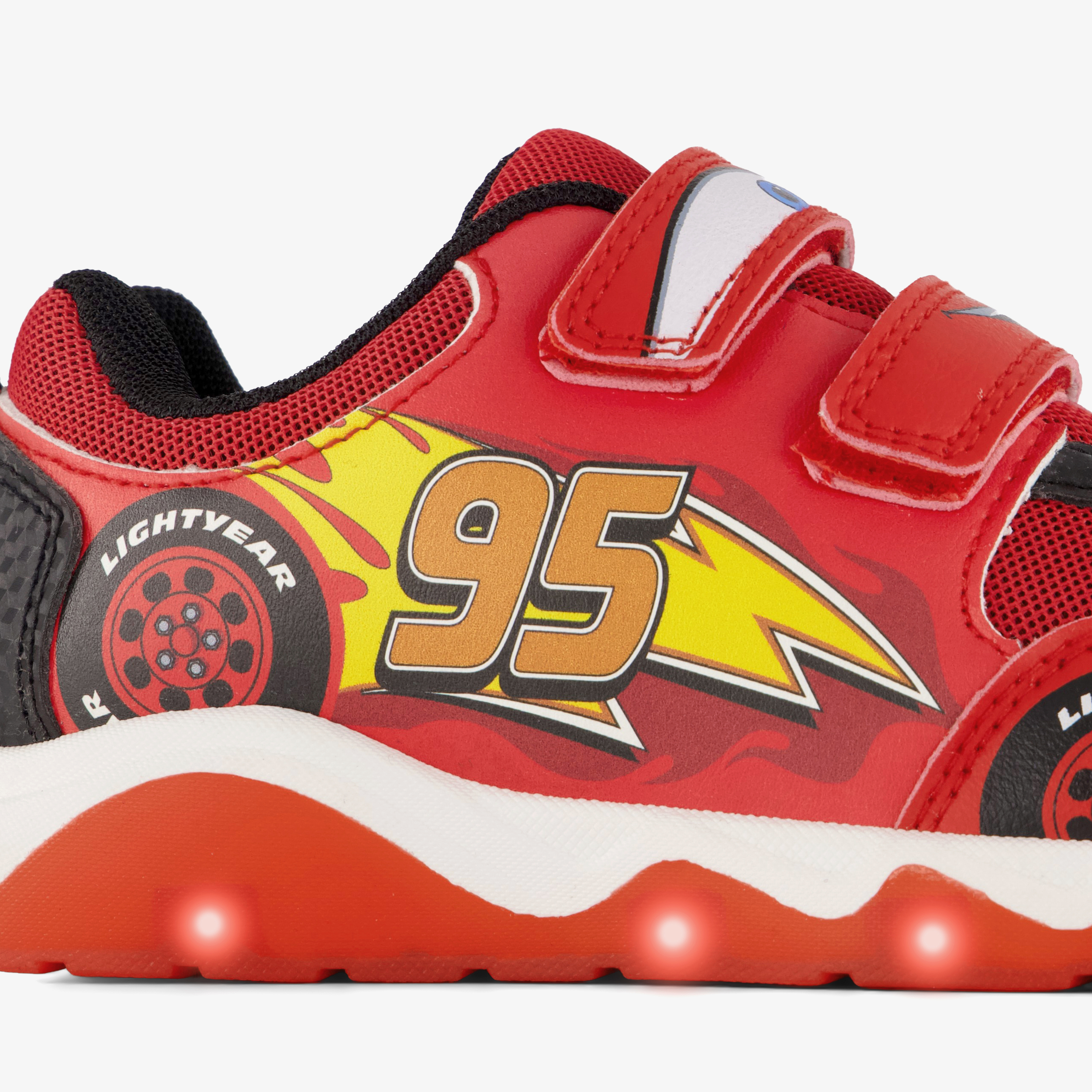 Cars jongens sneakers met lichtjes rood – foto 5