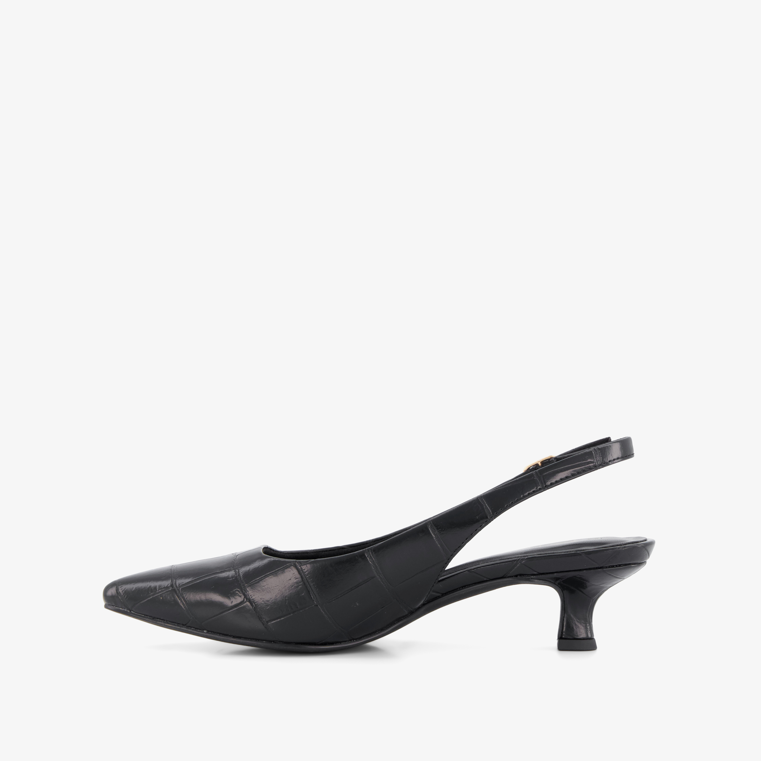 Marco Tozzi dames slingback pumps croco print zwart