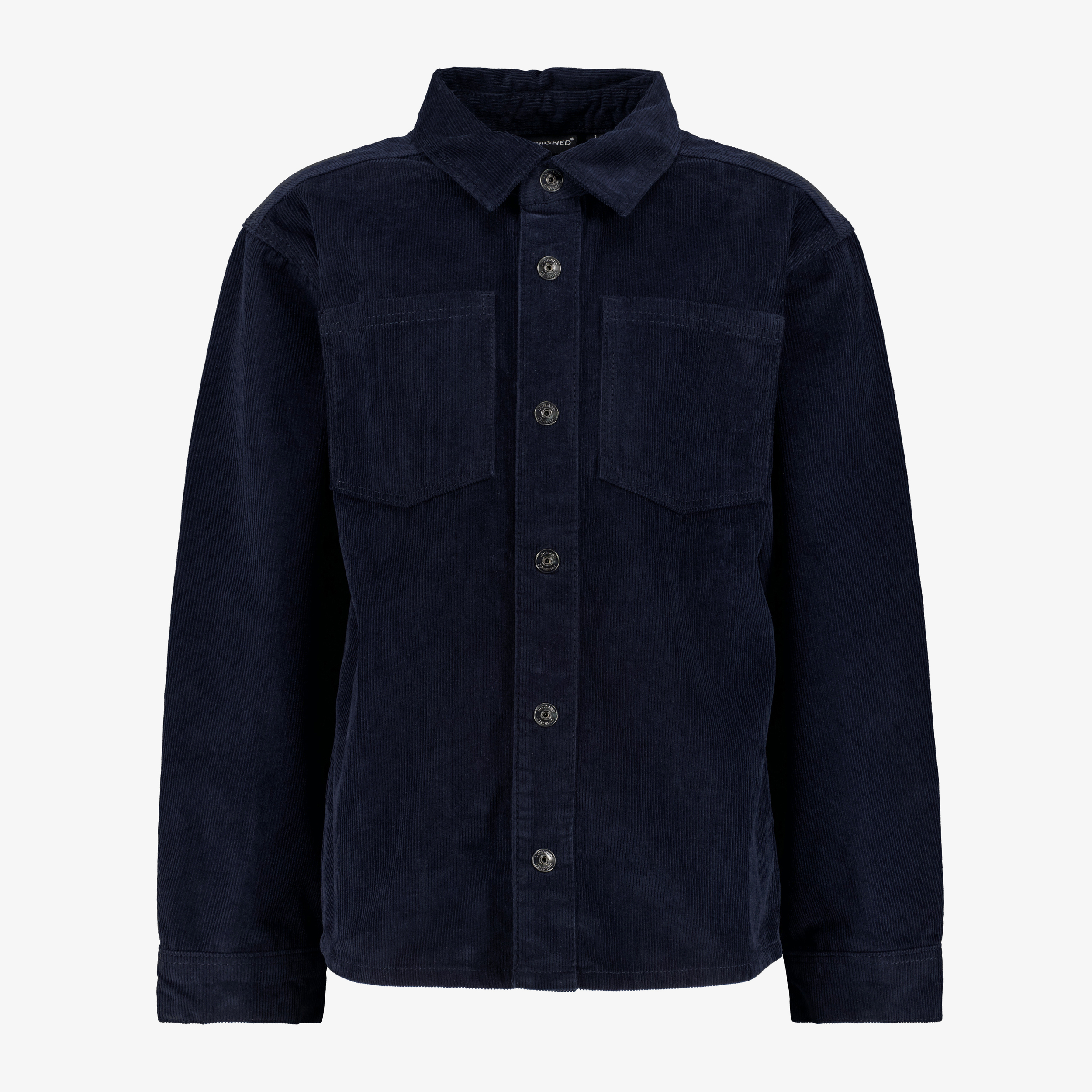 Unsigned jongens corduroy overhemd donkerblauw t-shirts & tops