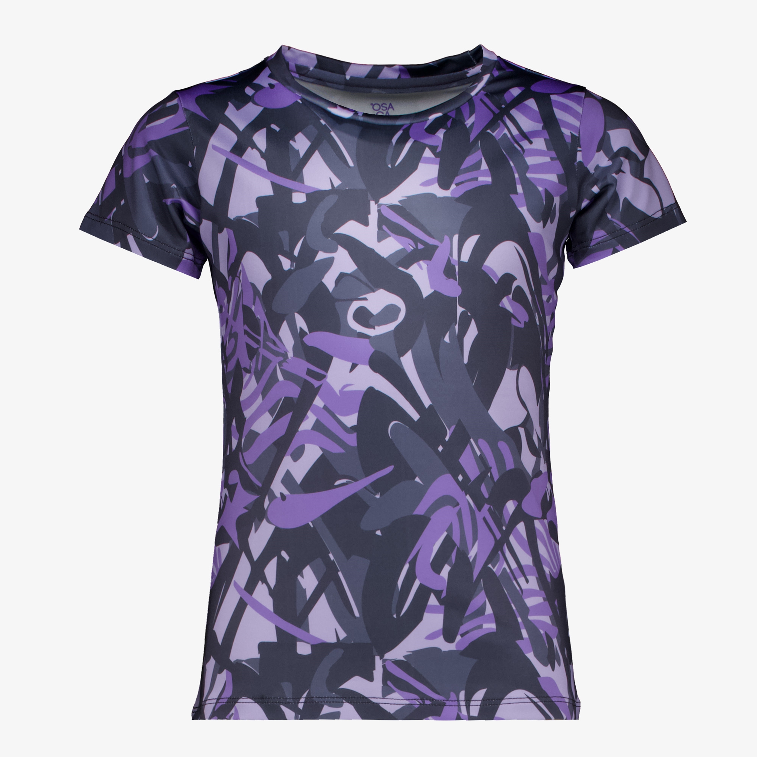 Osaga Dry sport meisjes T-shirt paars met print