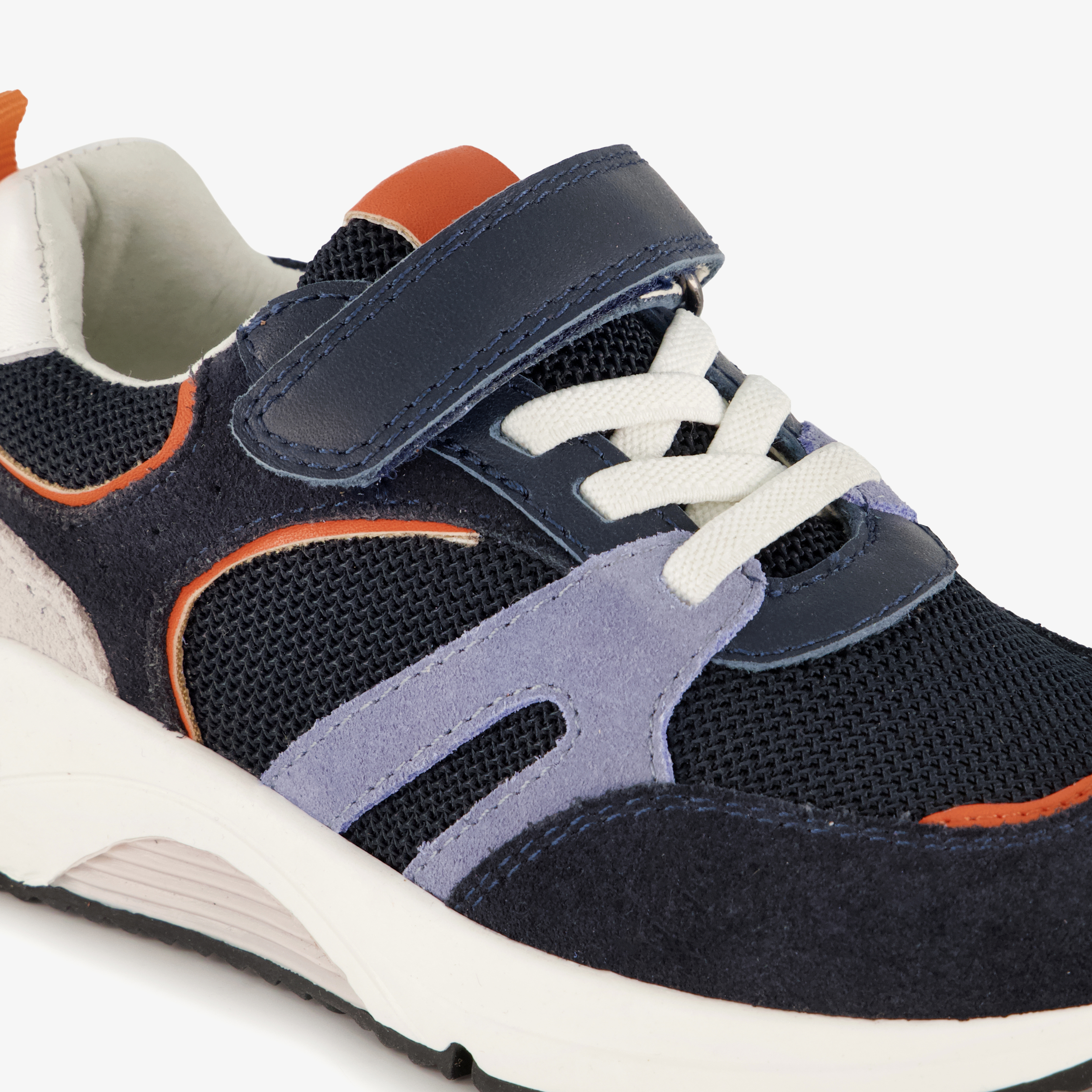 Stap suède jongens sneakers donkerblauw – foto 5
