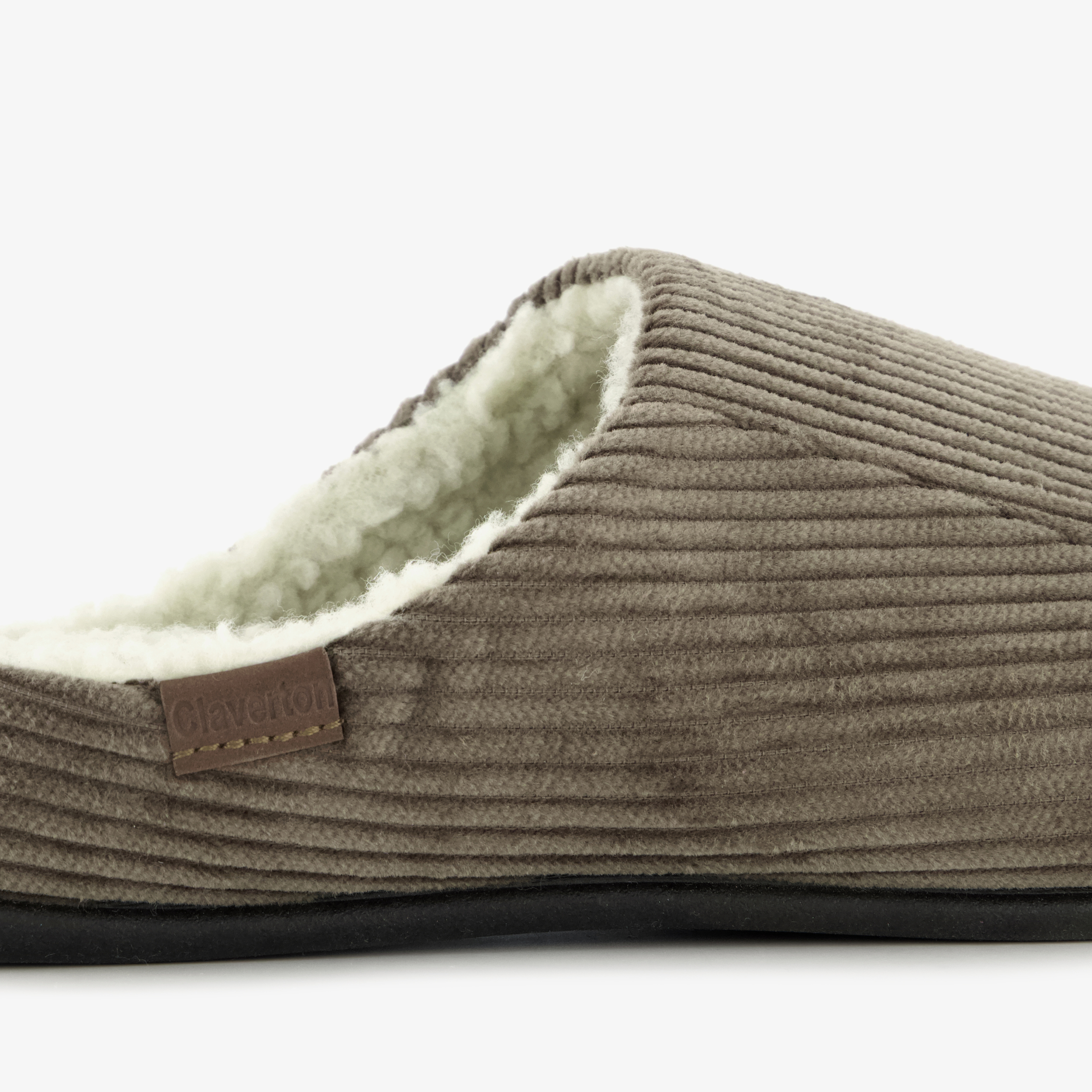 Thu!s heren instap pantoffels ribstof bruin – foto 5