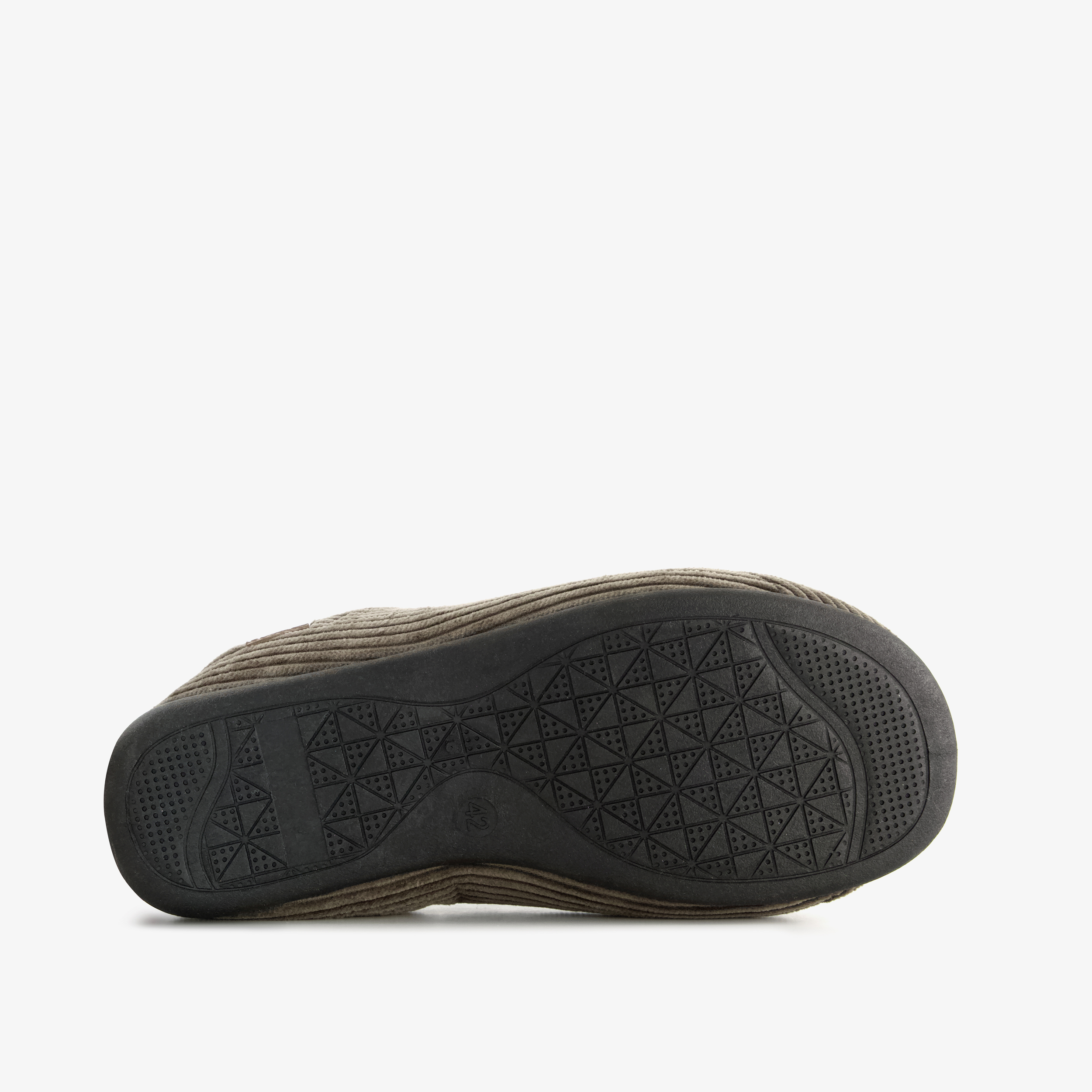 Thu!s heren instap pantoffels ribstof bruin – foto 3