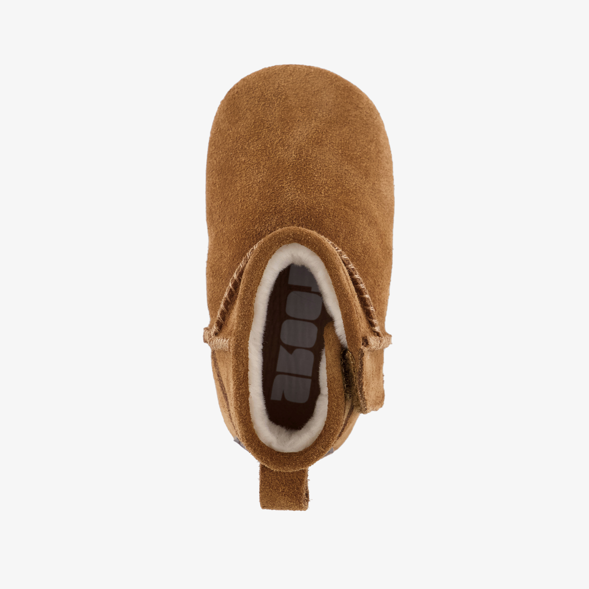 Groot suède babyschoenen bruin meisjes – foto 4