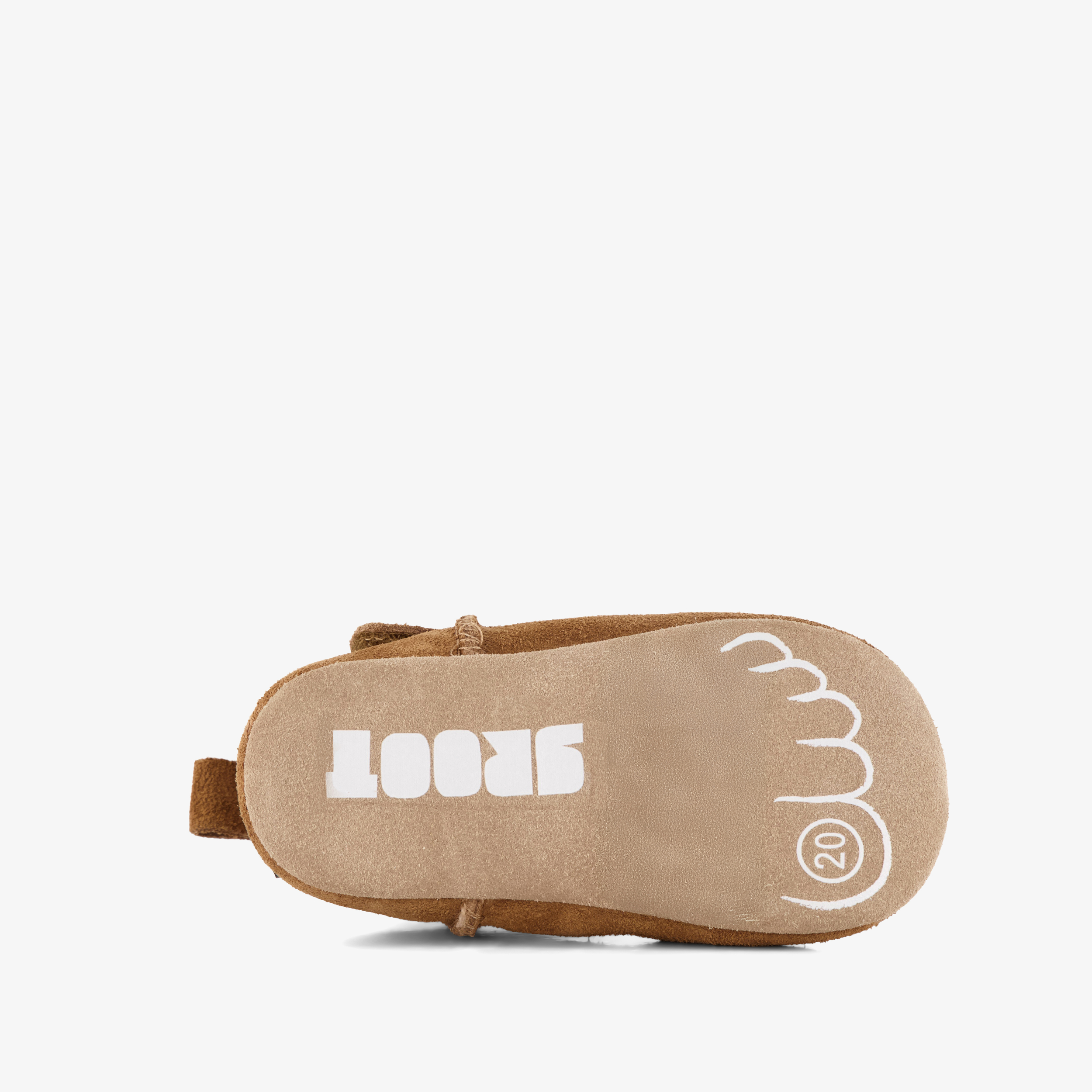 Groot suède babyschoenen bruin meisjes – foto 3