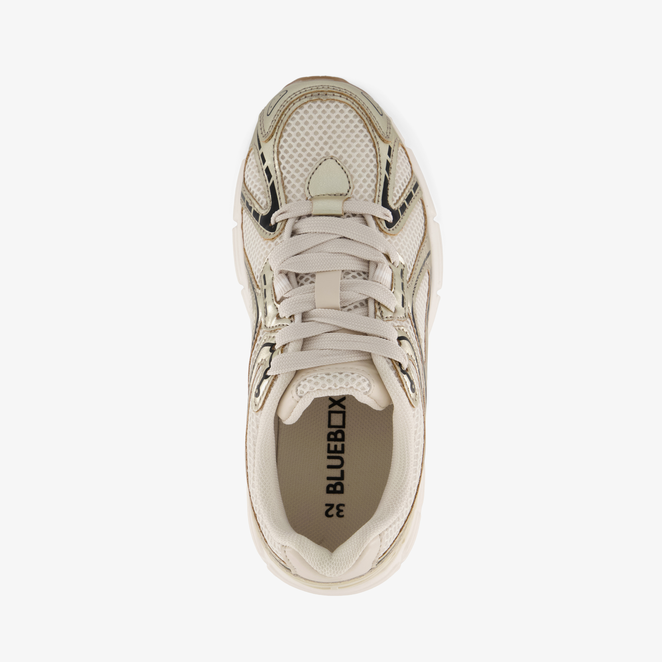 Blue Box meisjes sneakers wit goud – foto 4