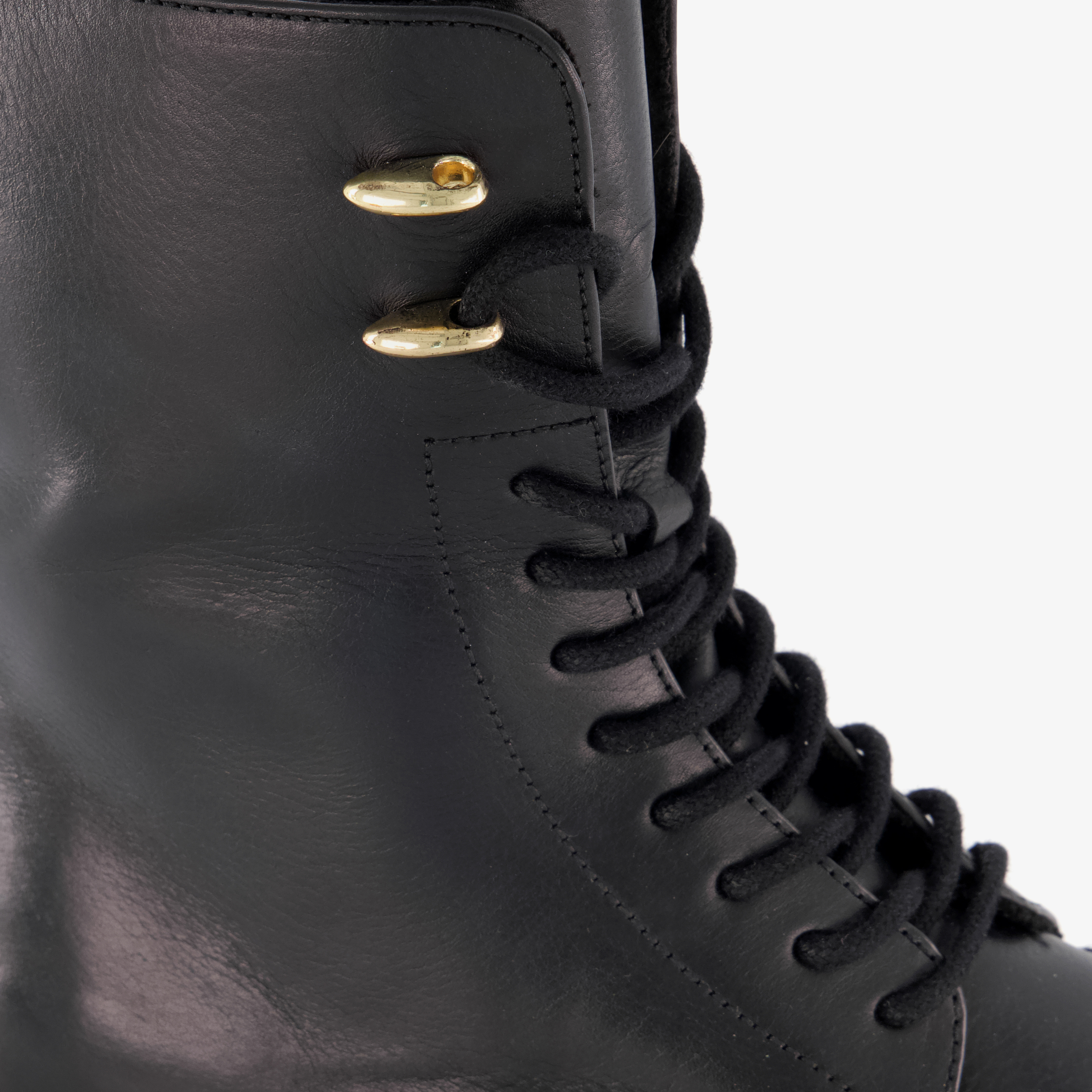 Harper leren dames veterboots zwart – foto 5