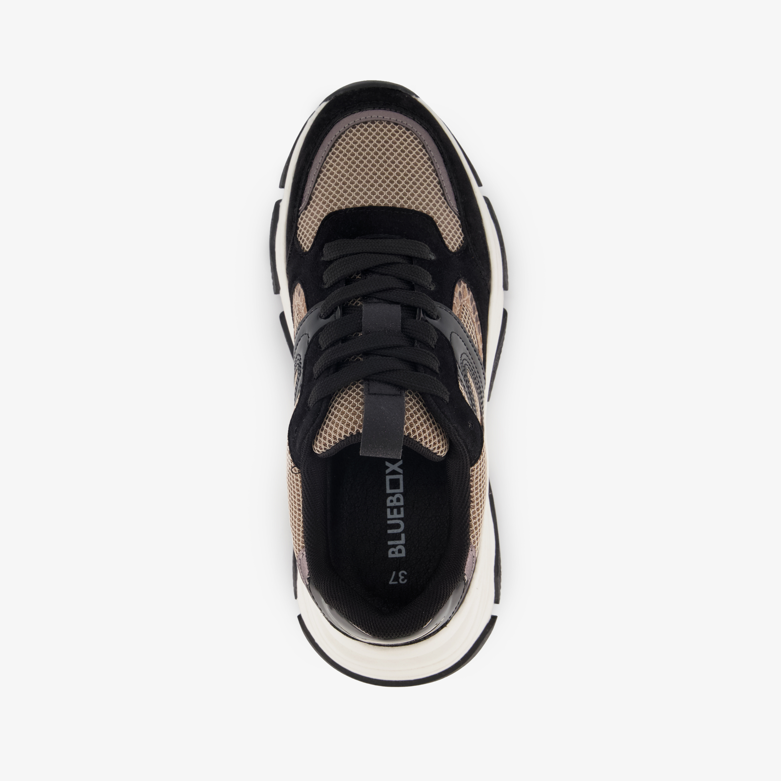 Blue Box dames dad sneakers zwart beige – foto 4