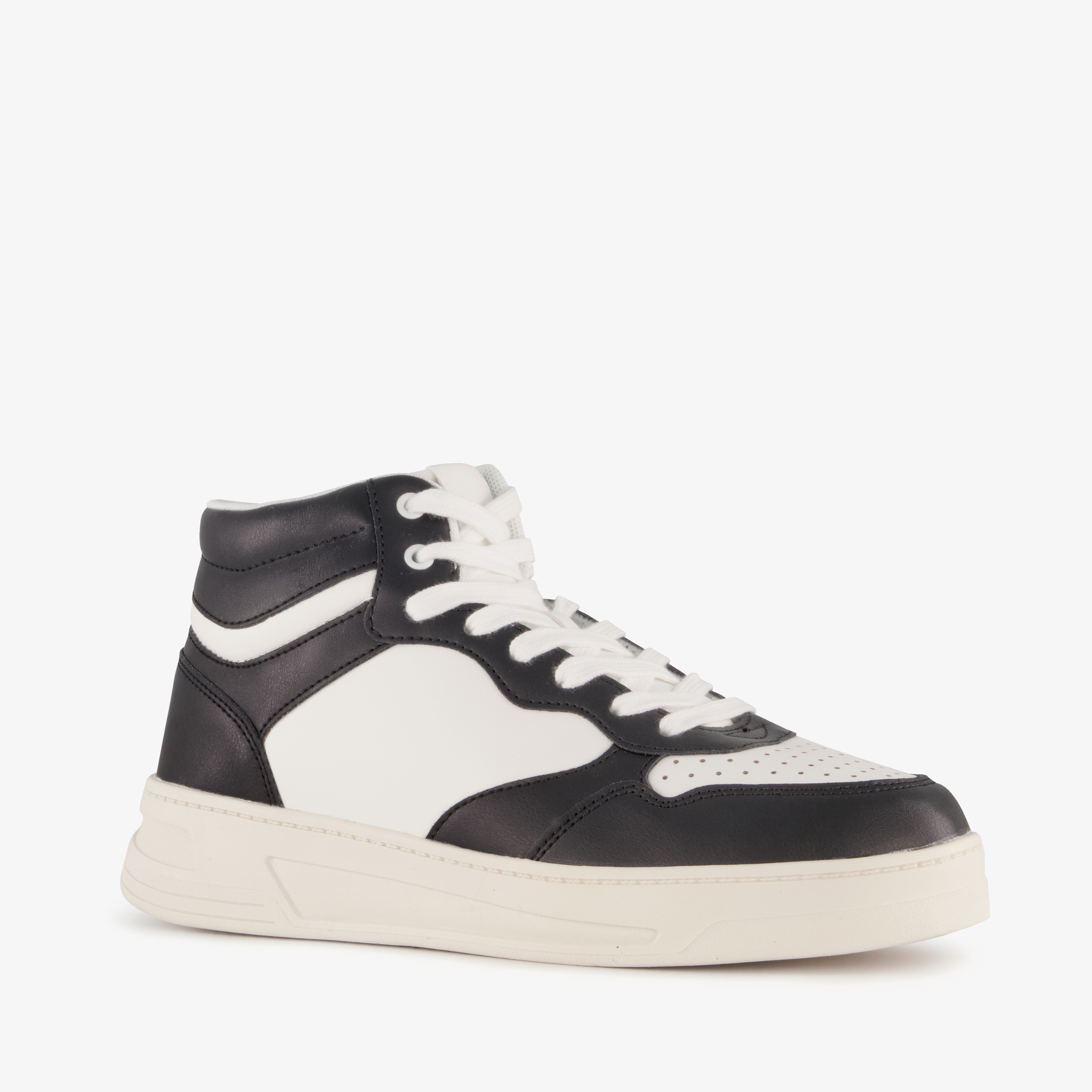 Blue Box hoge dames sneakers zwart wit