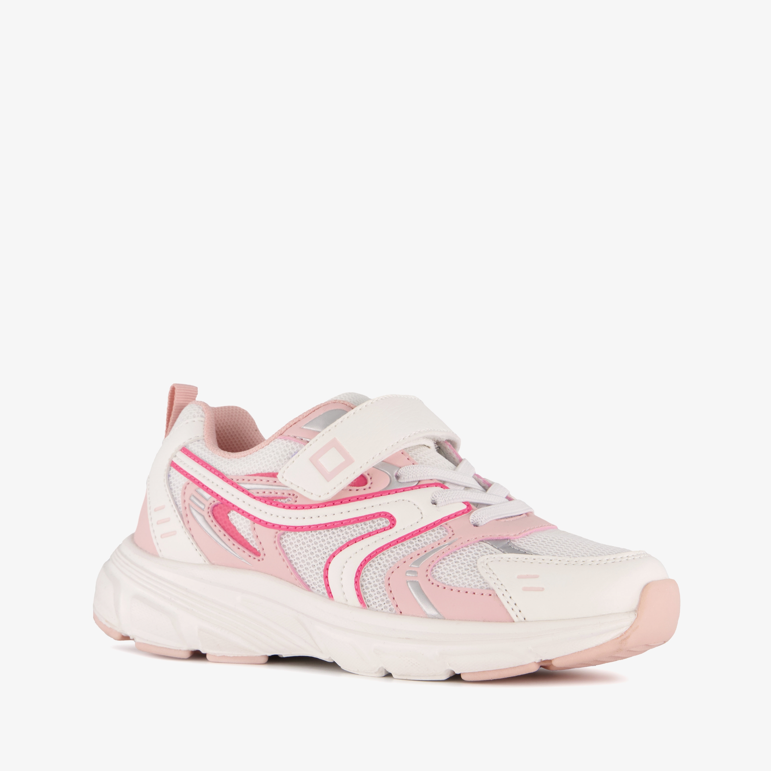 Blue Box meisjes dad sneakers wit roze