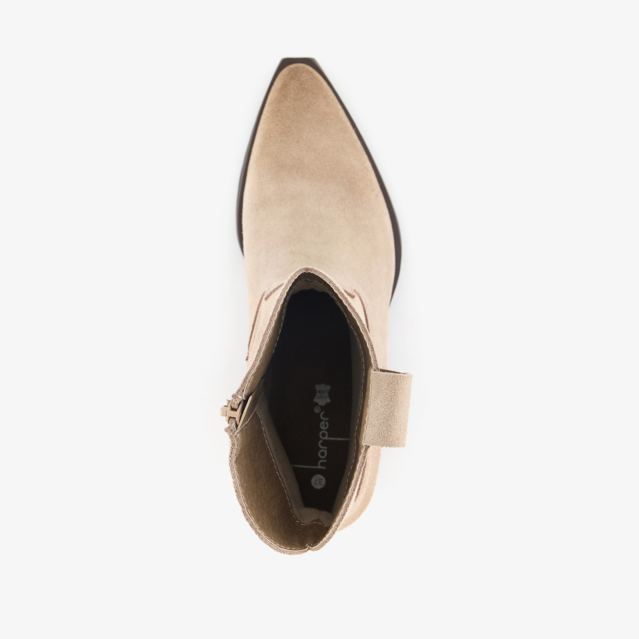 Harper suède dames western laarzen beige enkellaarzen – foto 4