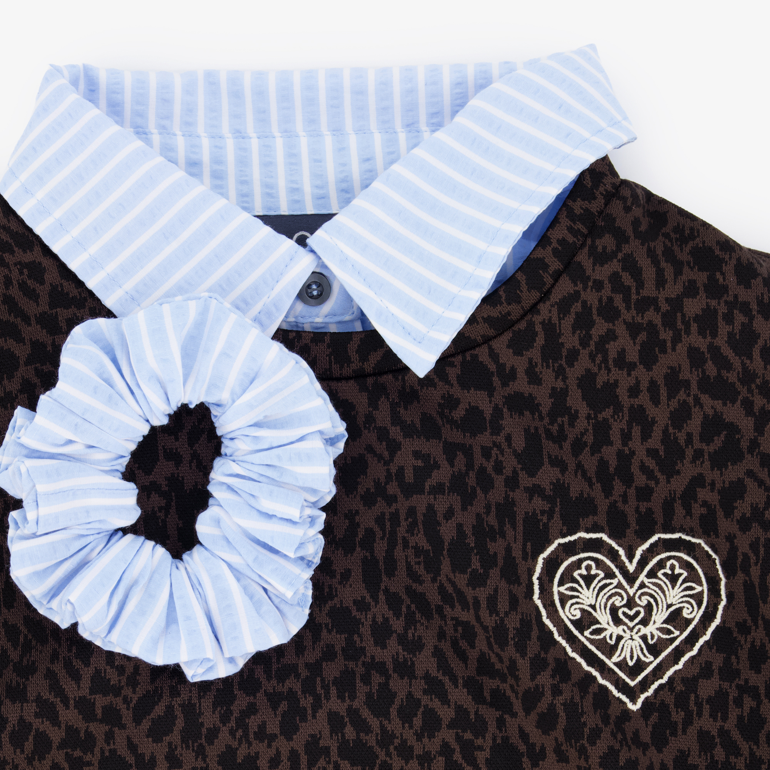 TwoDay meisjes sweater met panterprint en scrunchie truien & vesten – foto 2