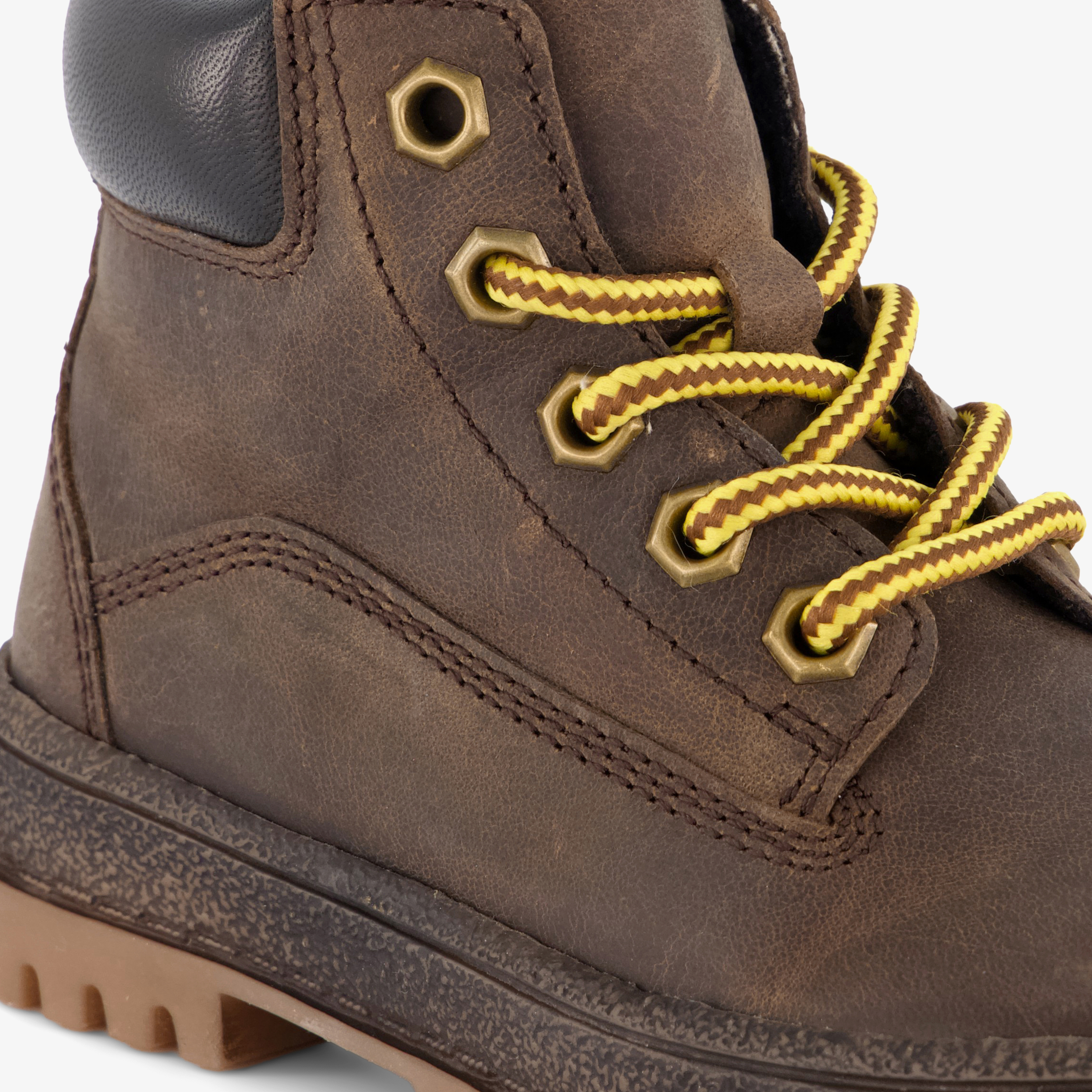 Groot jongens leren veterboots bruin – foto 5