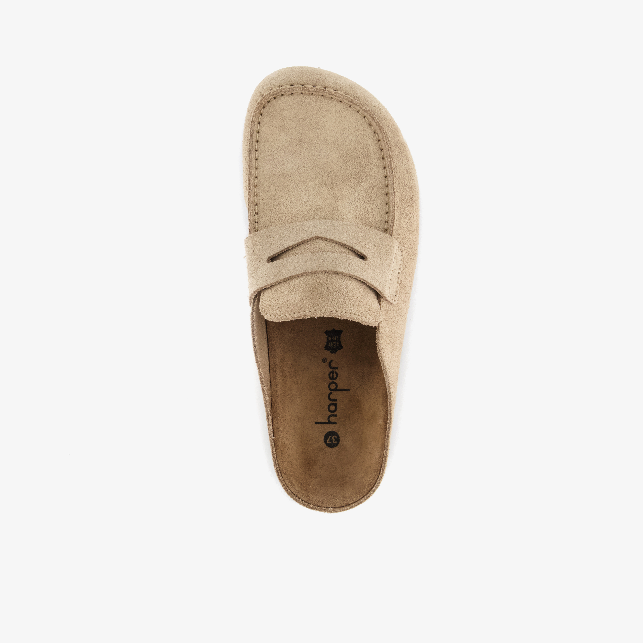 Harper suède dames instappers beige – foto 4