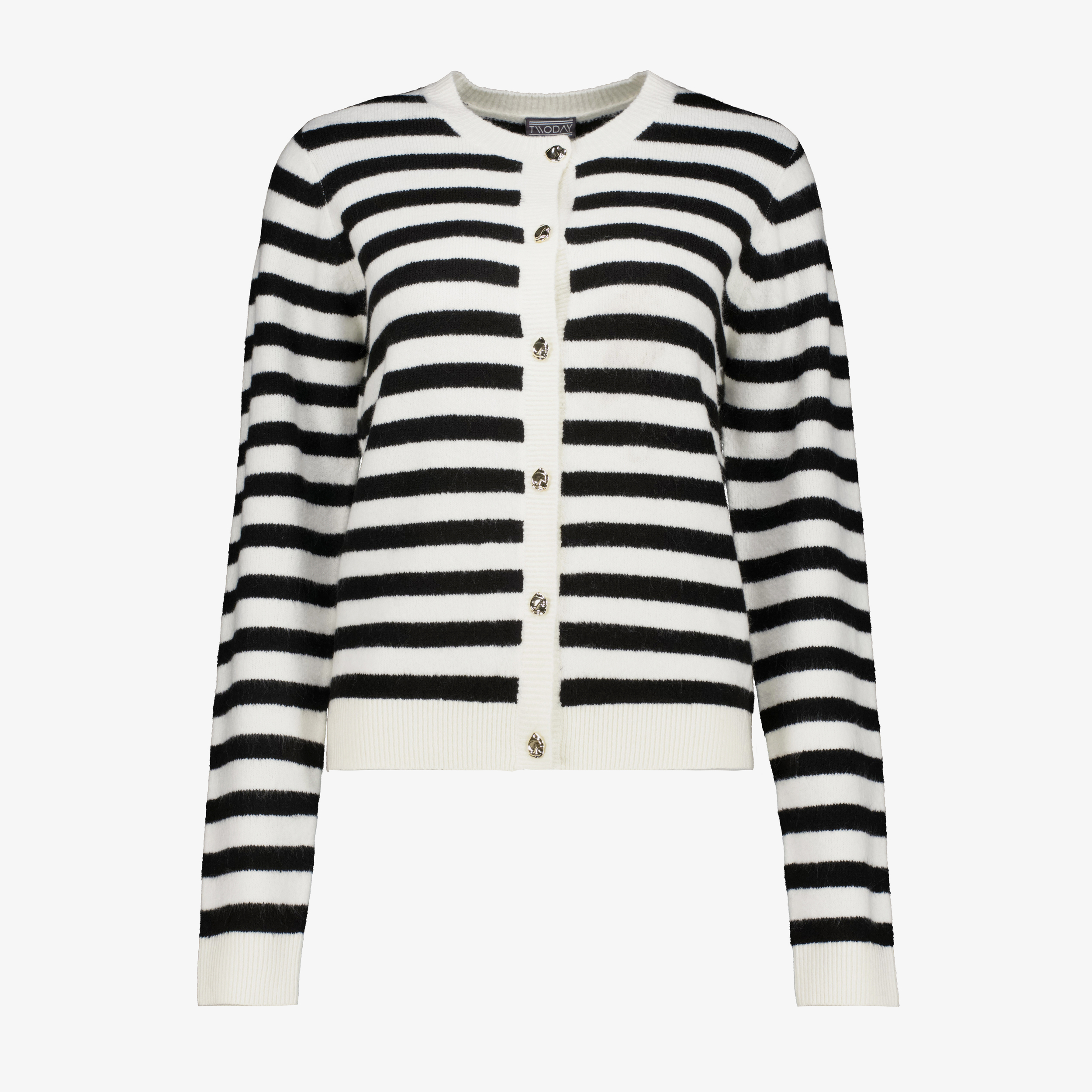 TwoDay gestreept dames vest zwart wit truien & vesten