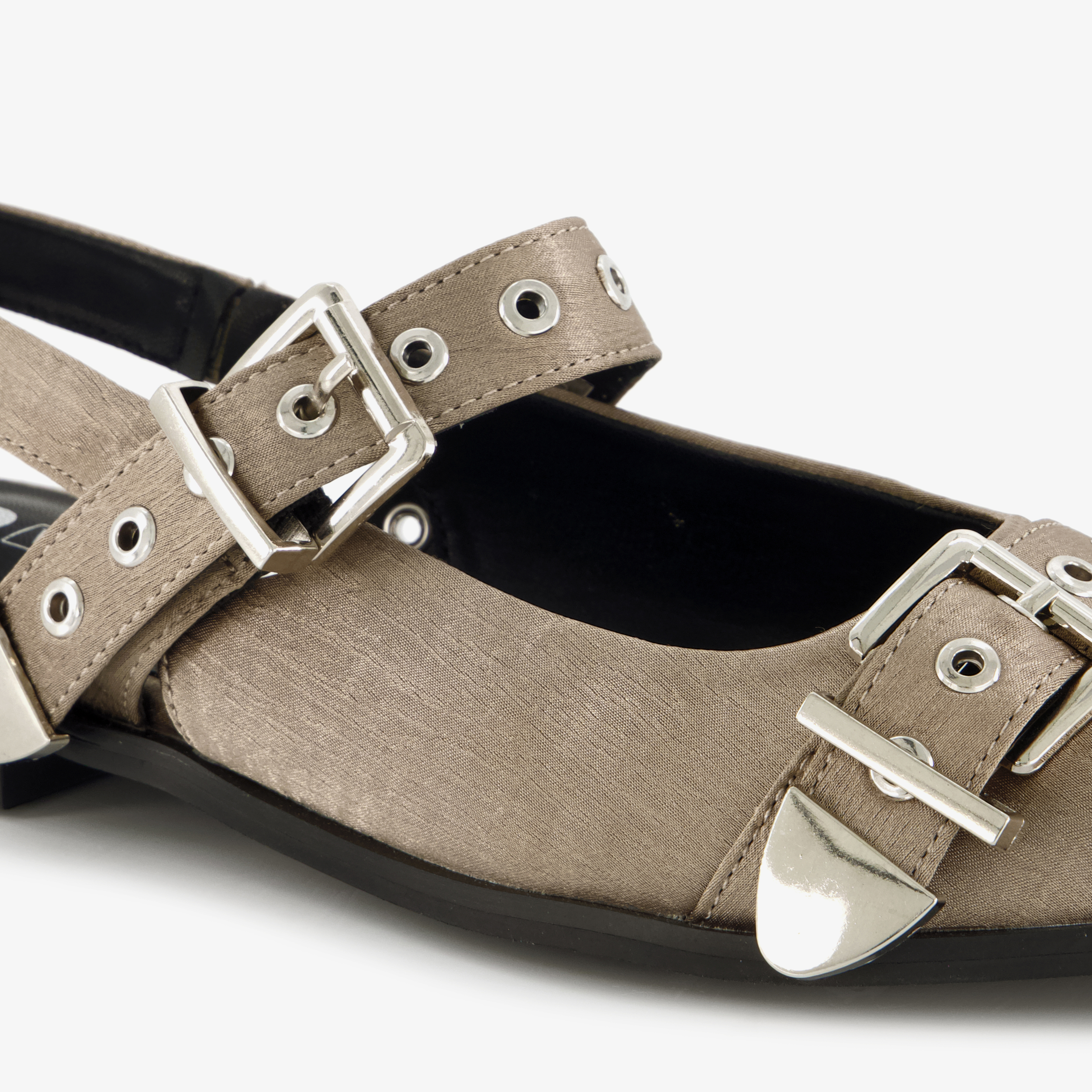 Nova dames slingbacks met gespen beige – foto 5