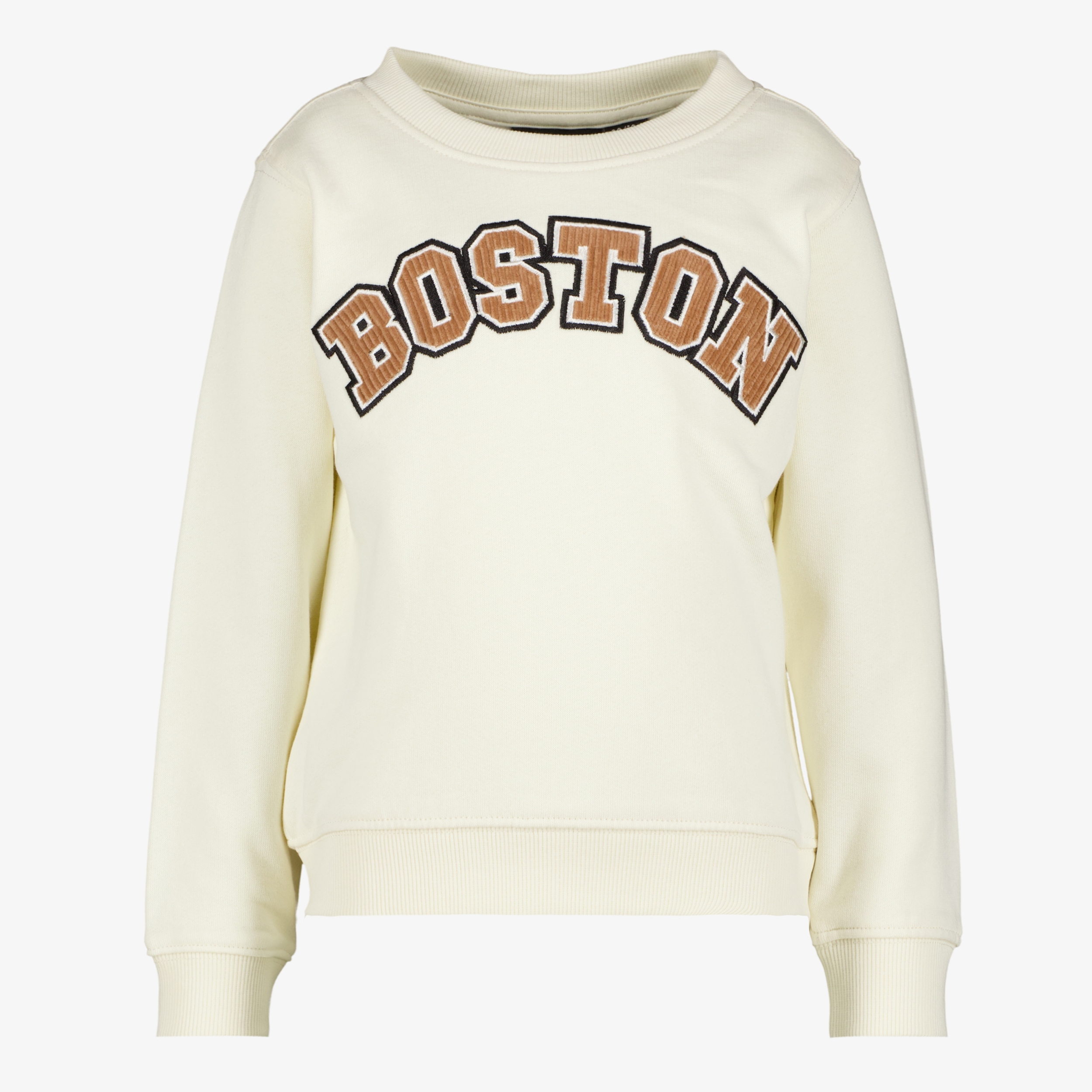 Unsigned jongens sweater met tekstopdruk beige
