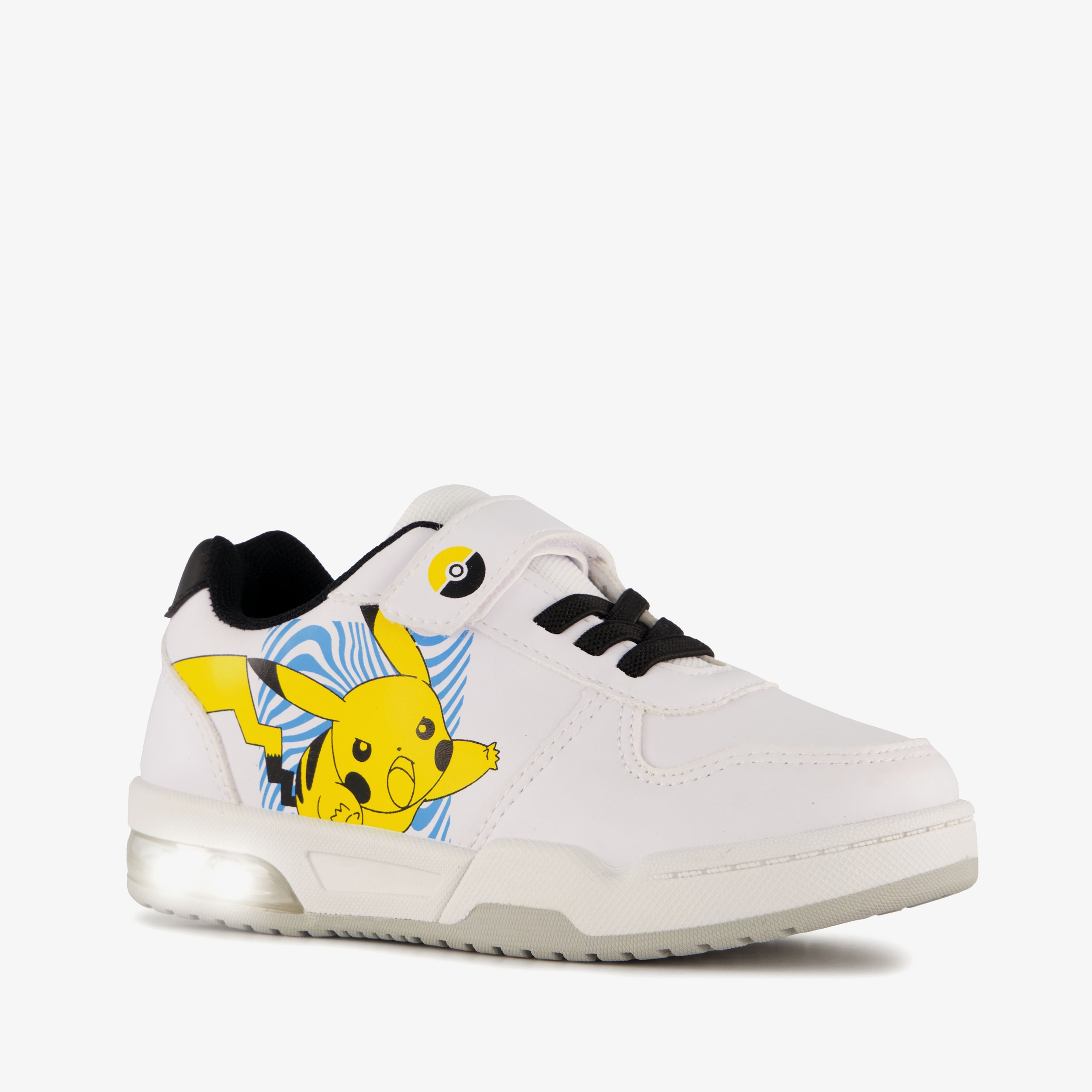 Pokémon kinder sneakers wit met lichtjes