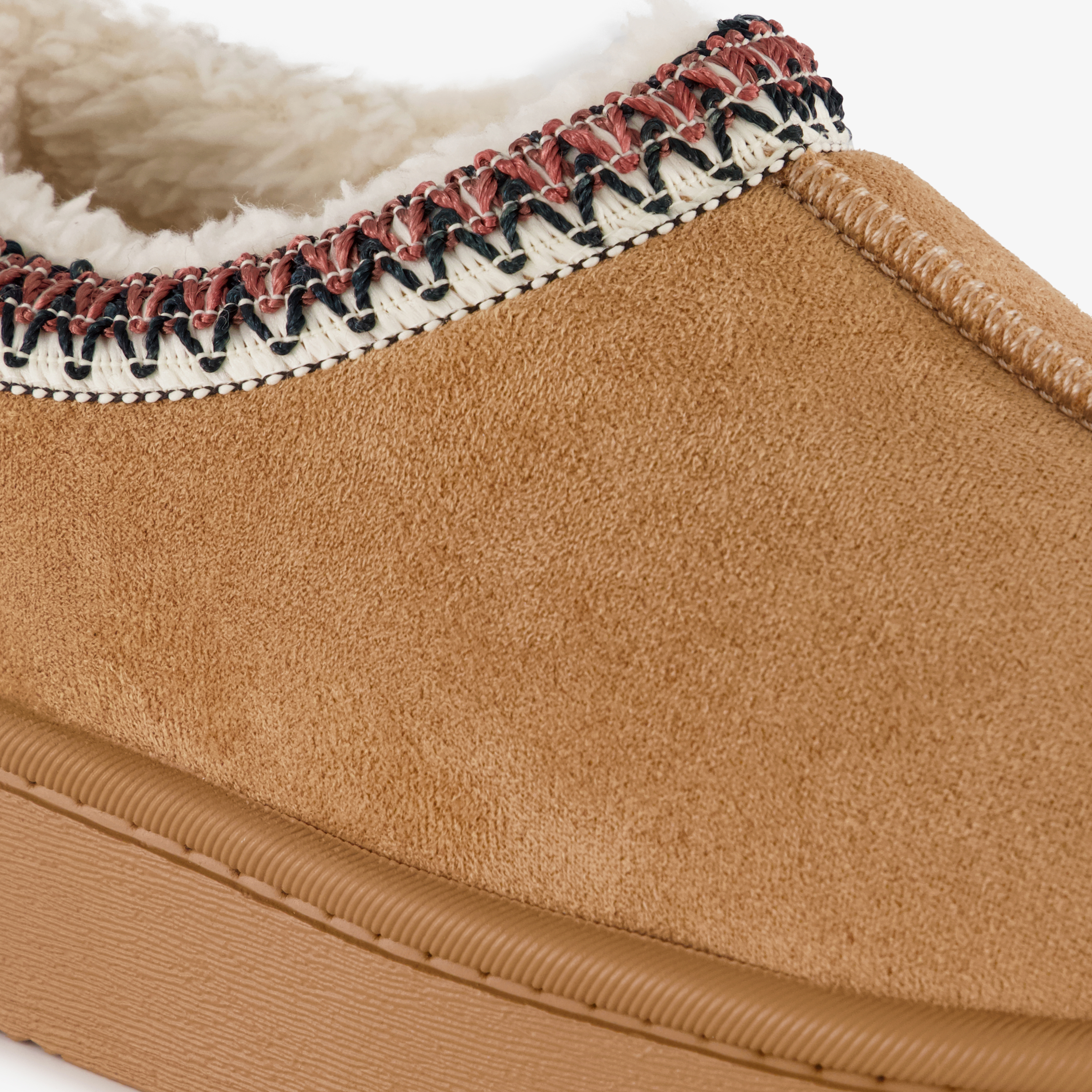 Thu!s gevoerde meisjes pantoffels camel bruin – foto 5