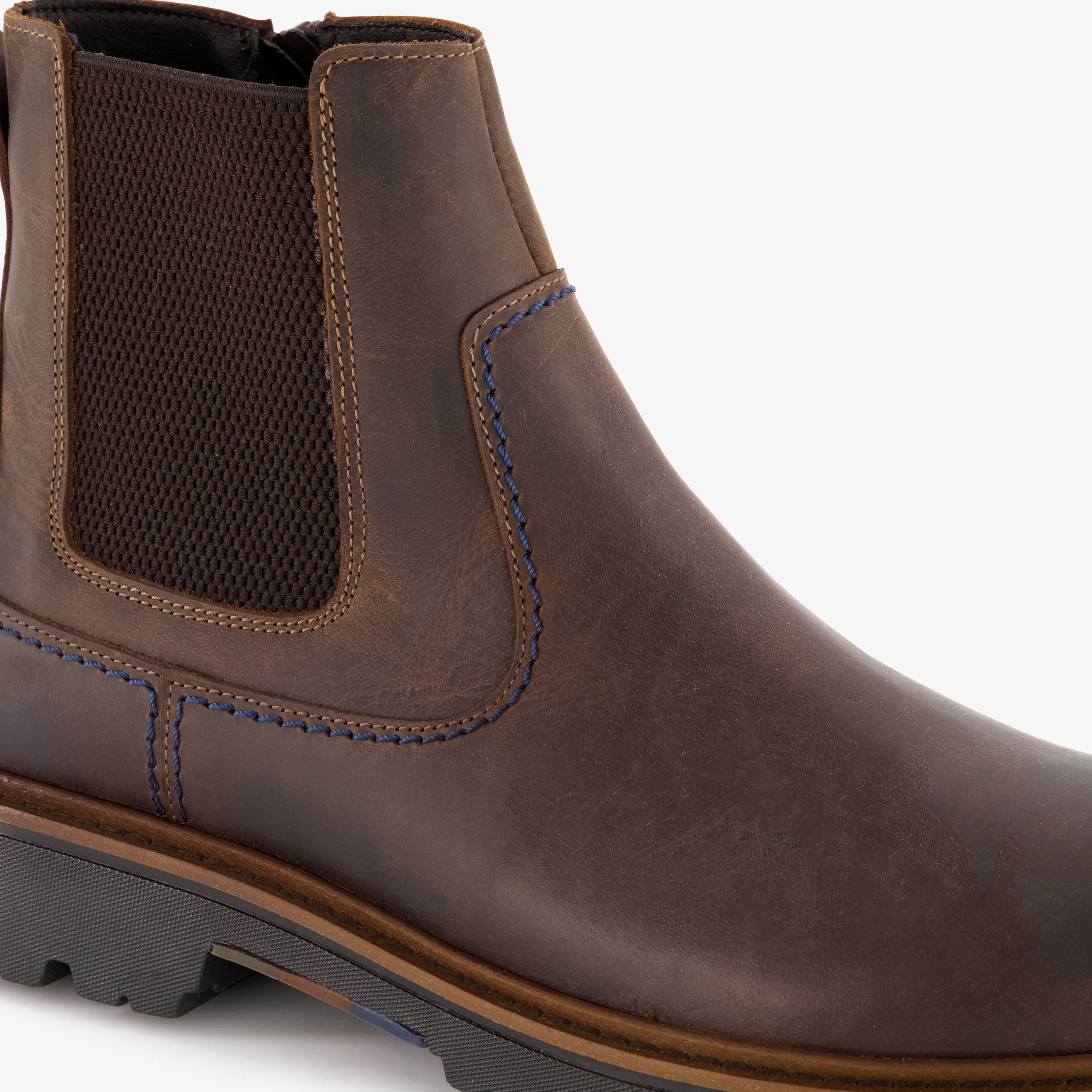 Output leren heren Chelsea boots bruin – foto 5