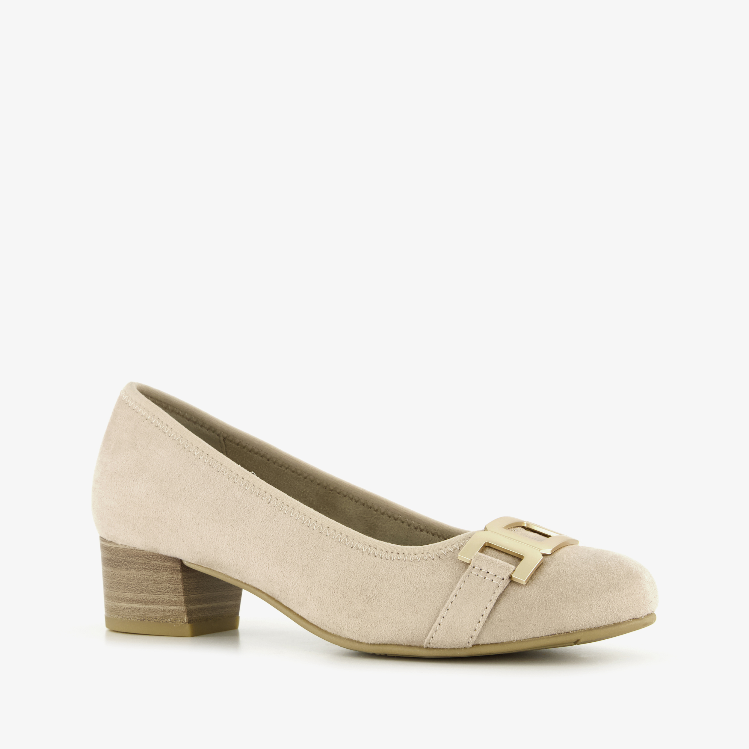 Softline dames pumps met H leest beige
