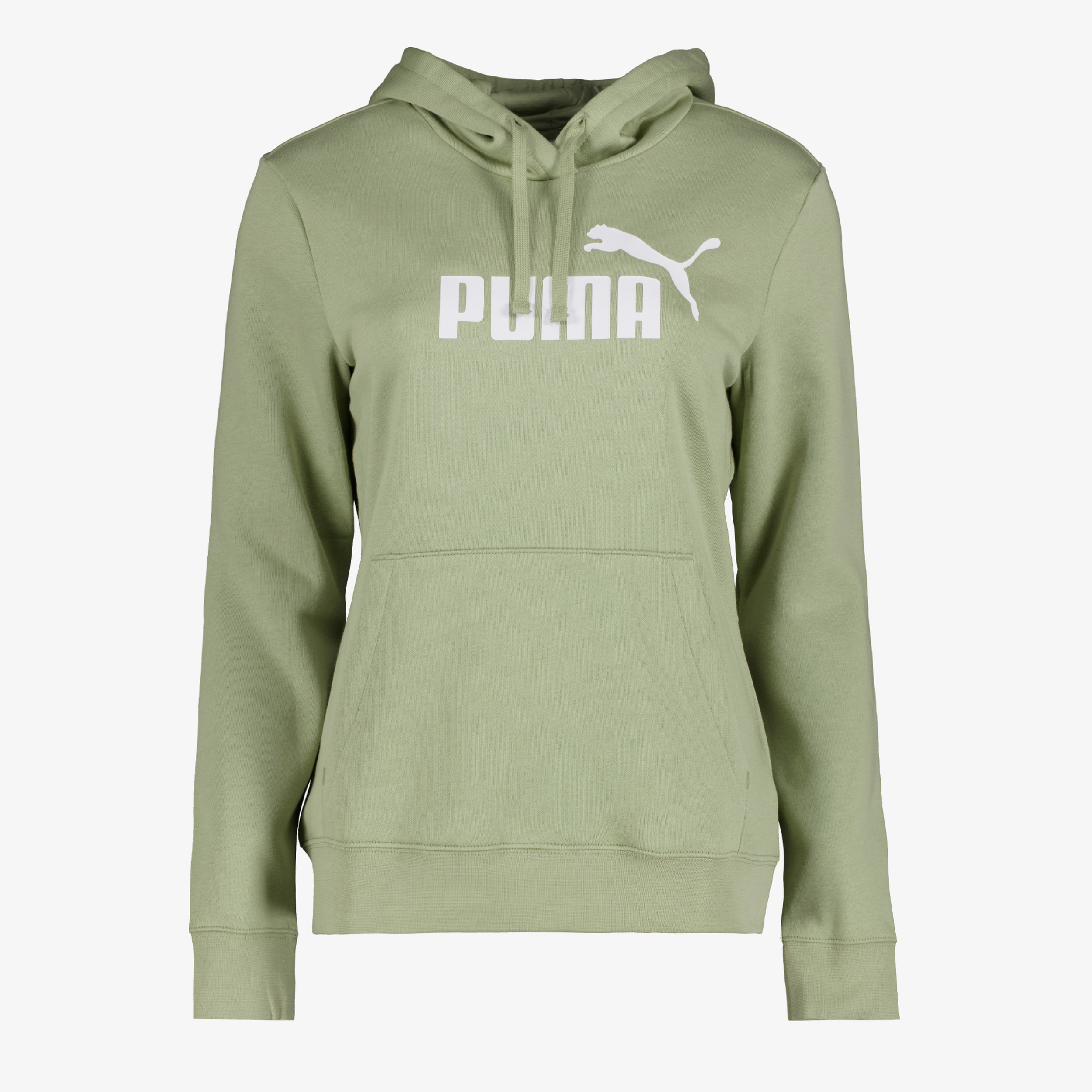 Puma Essentials no. 1 Logo FL dames hoodie groen truien & vesten